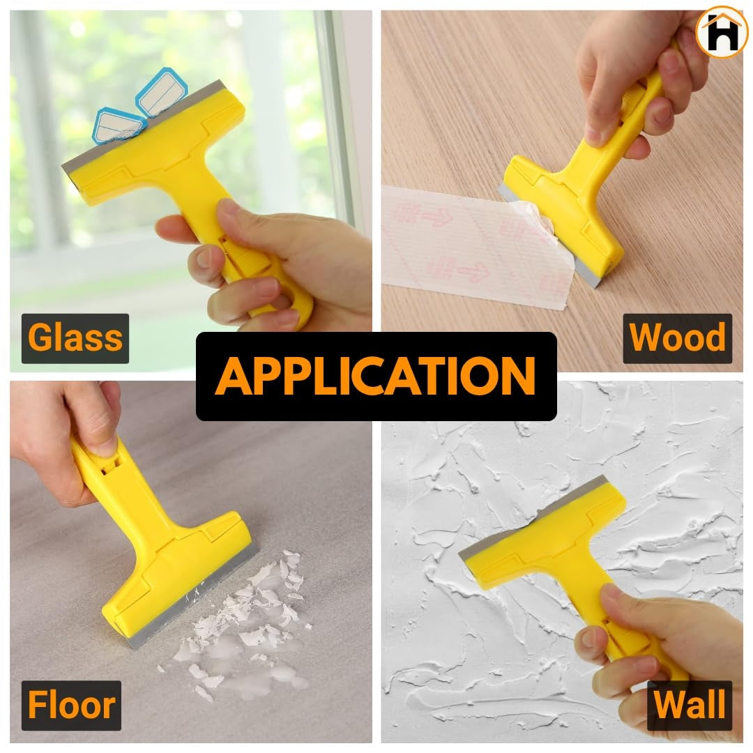 HOMDUM Razor Scraper with ABS Plastic Handle – Heavy Duty Blade Scraper for Glass, Tiles & Adhesive Removal