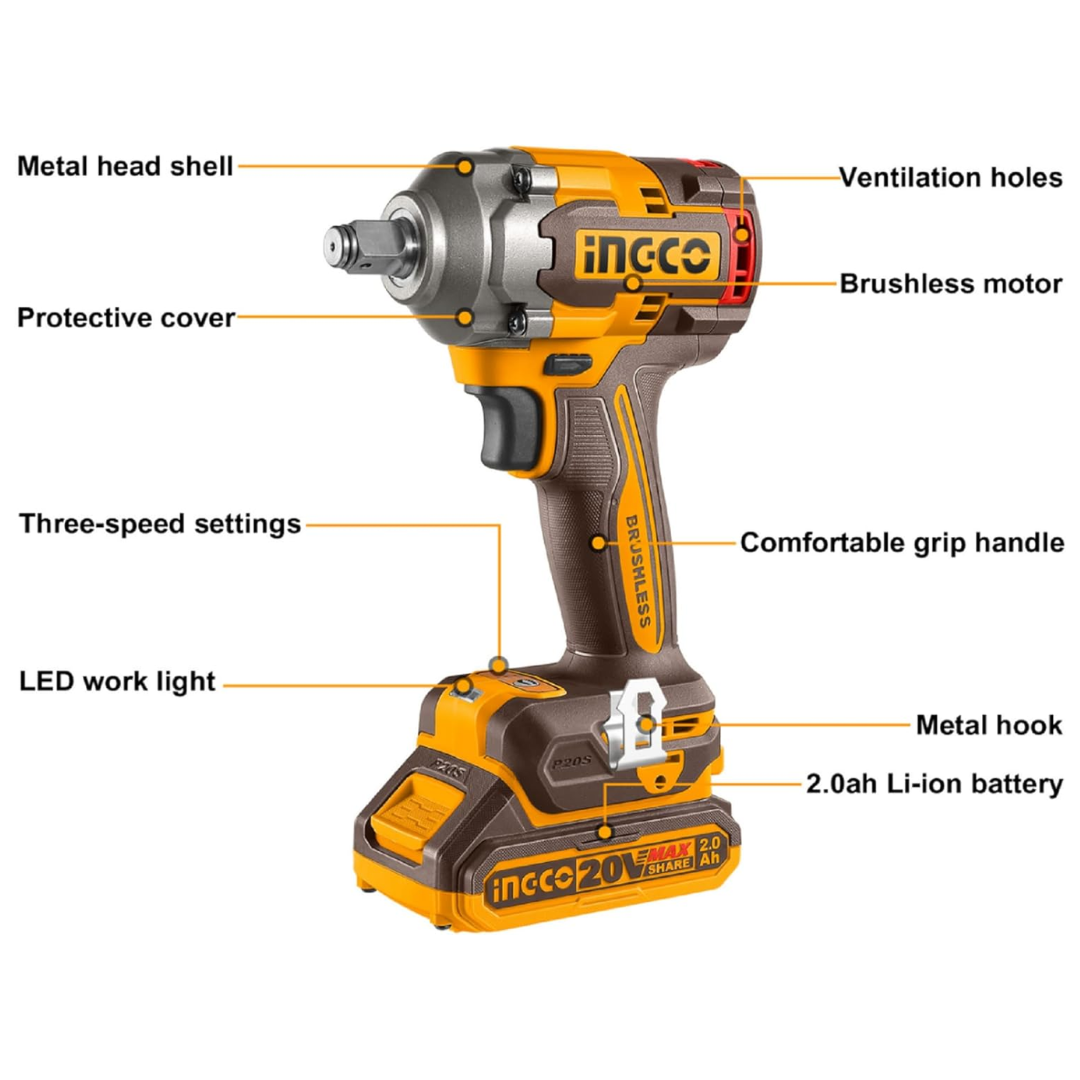 COSLI23048 INGCO CORDLESS 2 PC COMBO KIT