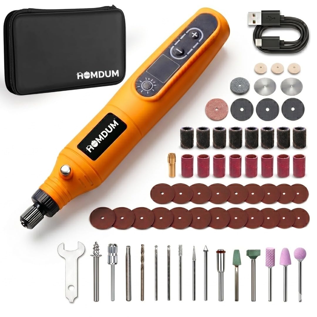 HOMDUM 4.0V Cordless Rotary Tool Kit with 70 Pcs Accessories