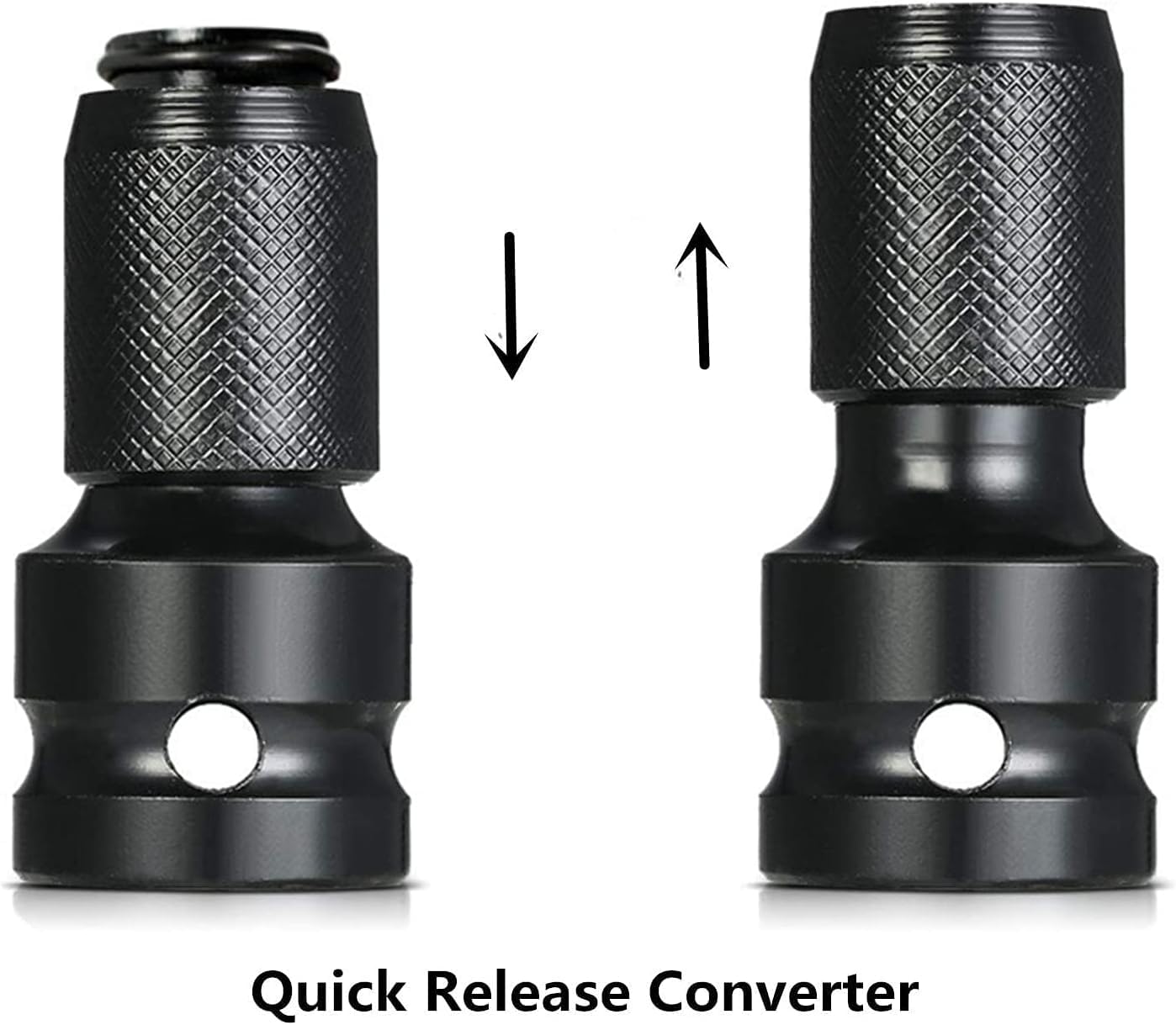 Homdum 1/2 Inch Square Drive To 1/4 Inch Hex Female Socket Adapter Quick Release Chuck Converter Drill