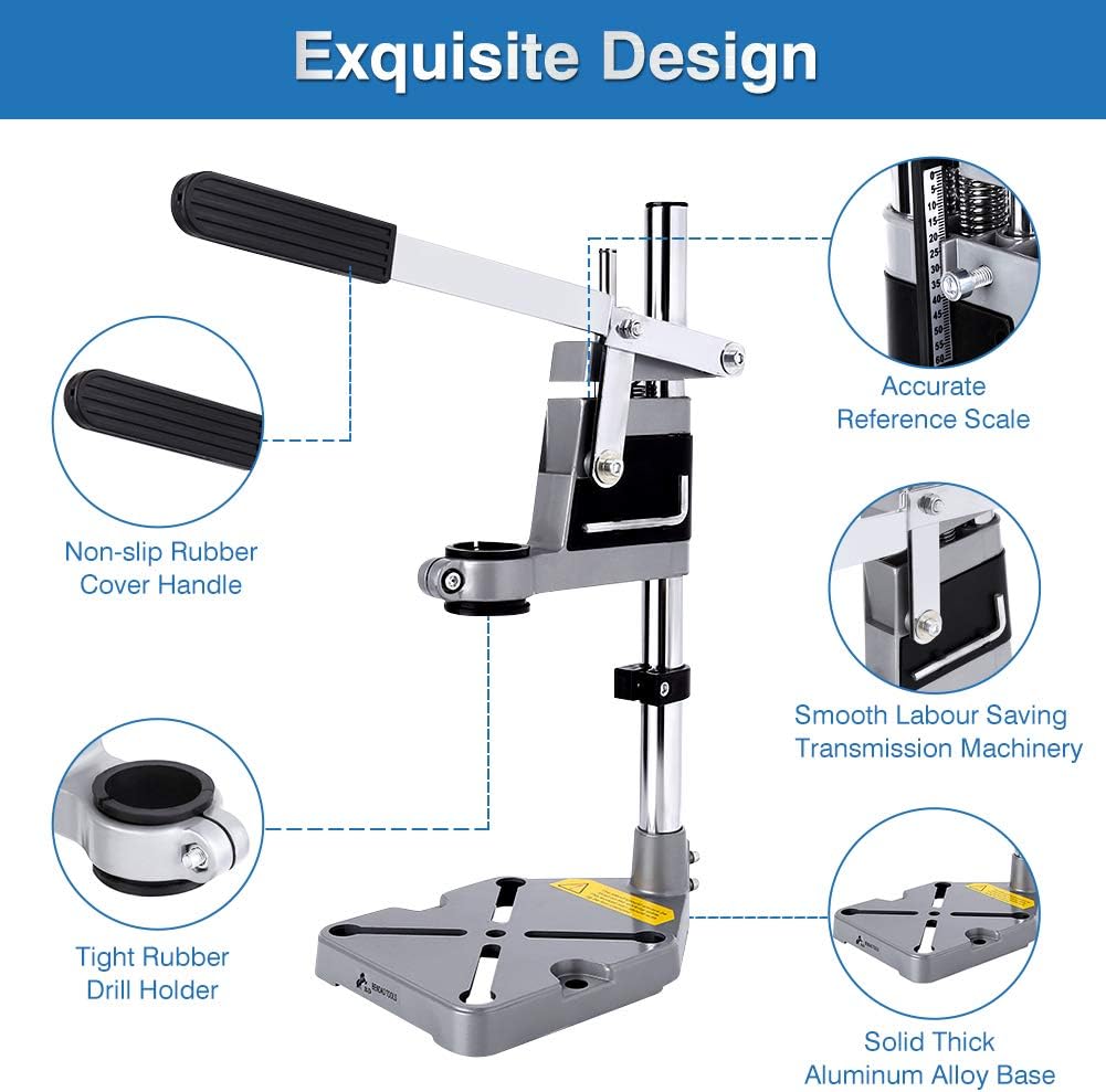 Homdum Drill Stand 400 mm with Adjustable Drill Press Vice Clamp