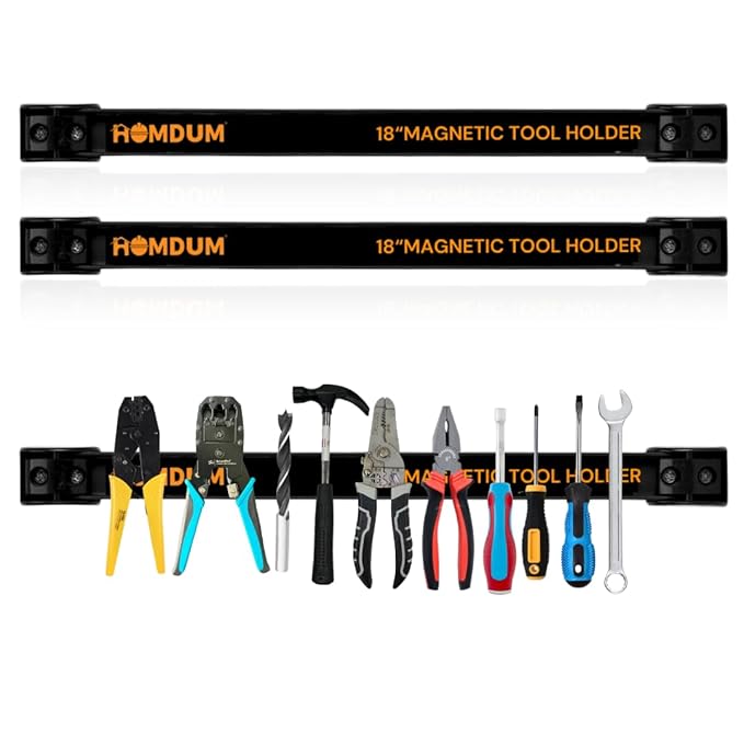 HOMDUM 18 INCH MAGNETIC TOOL HOLDER RACKS PACK OF 2PC