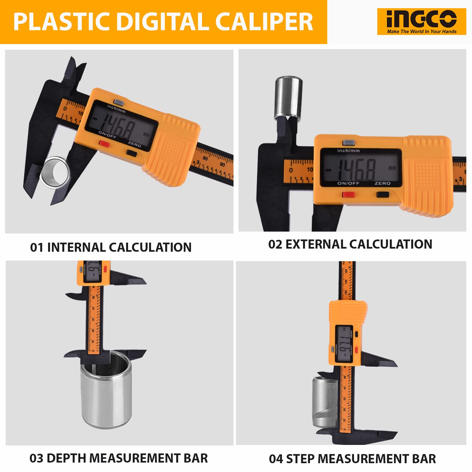 INGCO HDCP16150 Plastic digital caliper