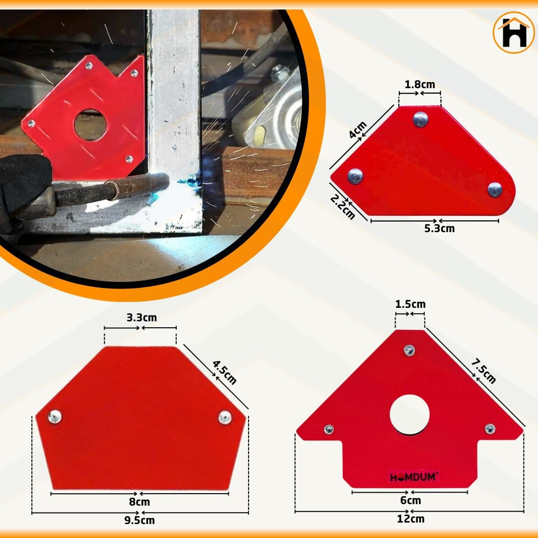 HOMDUM 1.4KG 6PC Multi Angle Magnetic Welding Holder – Strong Magnet Clamps Set for Welding & Fabrication Work