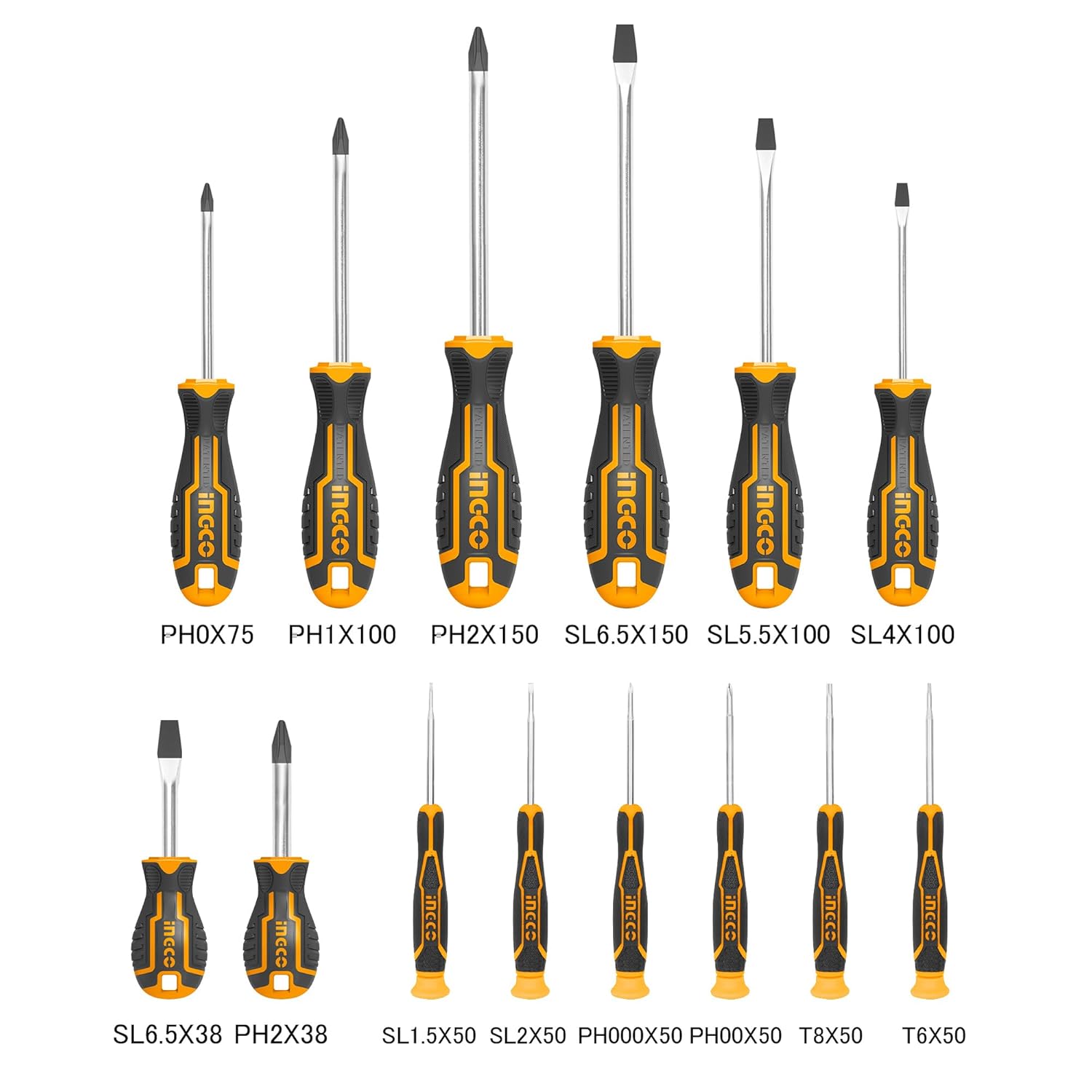 Ingco 14 Pcs Screw Driver Tool Set 