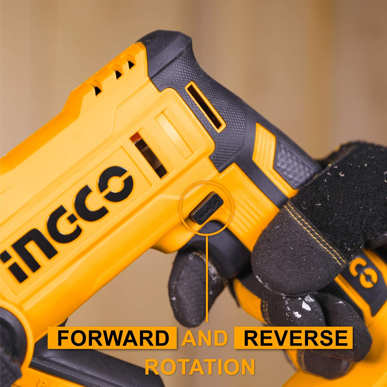 INGCO 20 V 900 RPM Lithium-Ion Cordless Rotary Hammer (CRHLI1601)