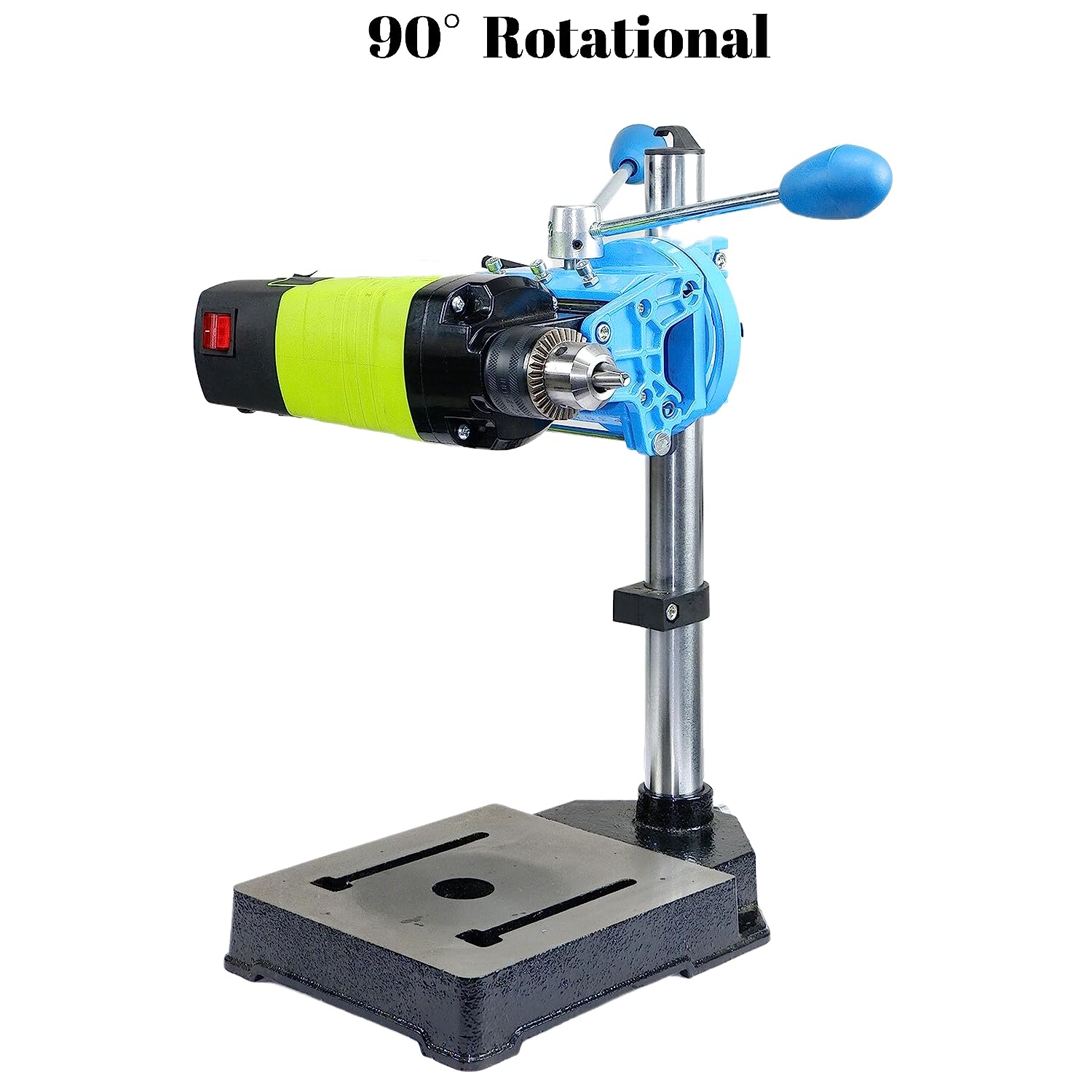 Homdum 1200W High speed Bench Drill Machine with 90°Rotation 6 Level Speed Variable Drilling Chuck size 13 millimeters Mini Bench Press drill