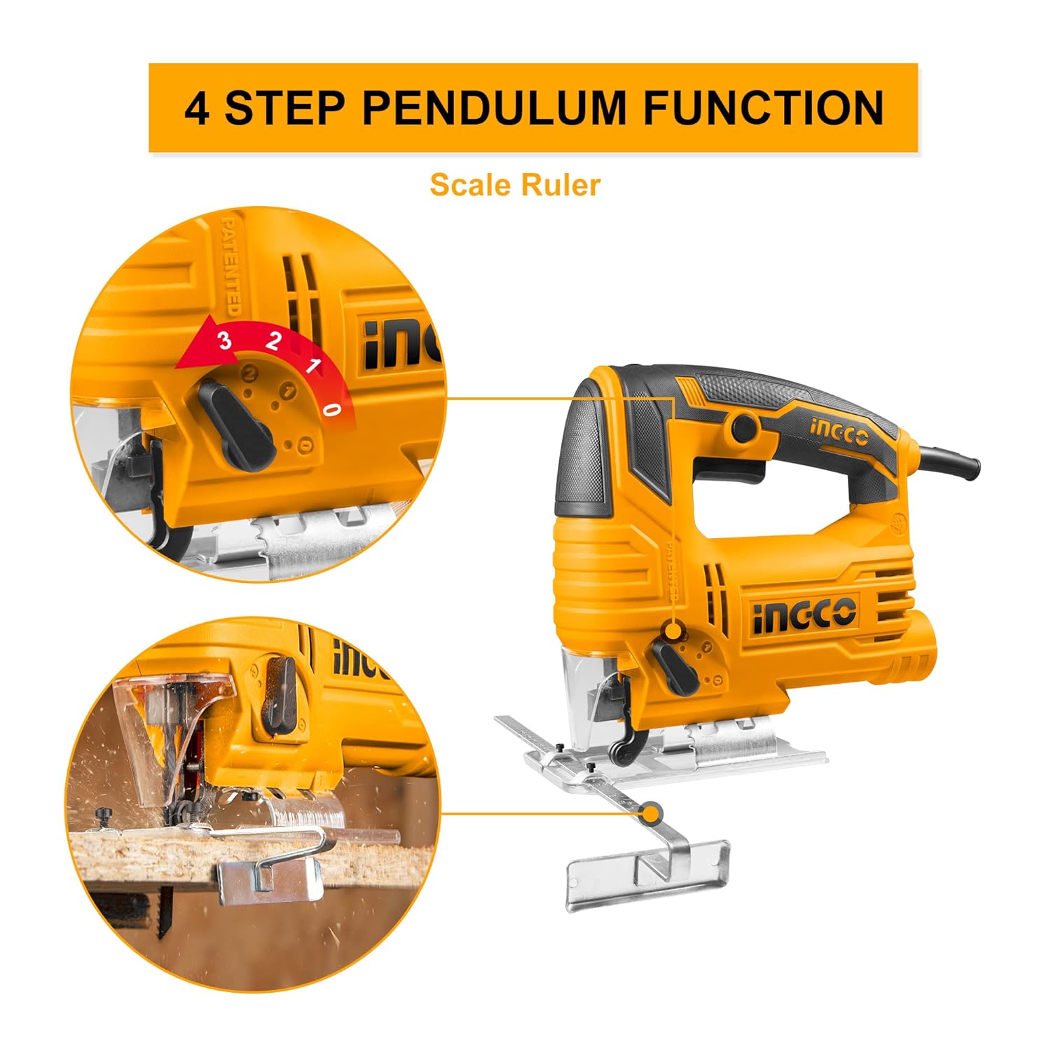 Homdum Jigsaw machine for wood cutting INGCO - JS6508 Powerful 650W