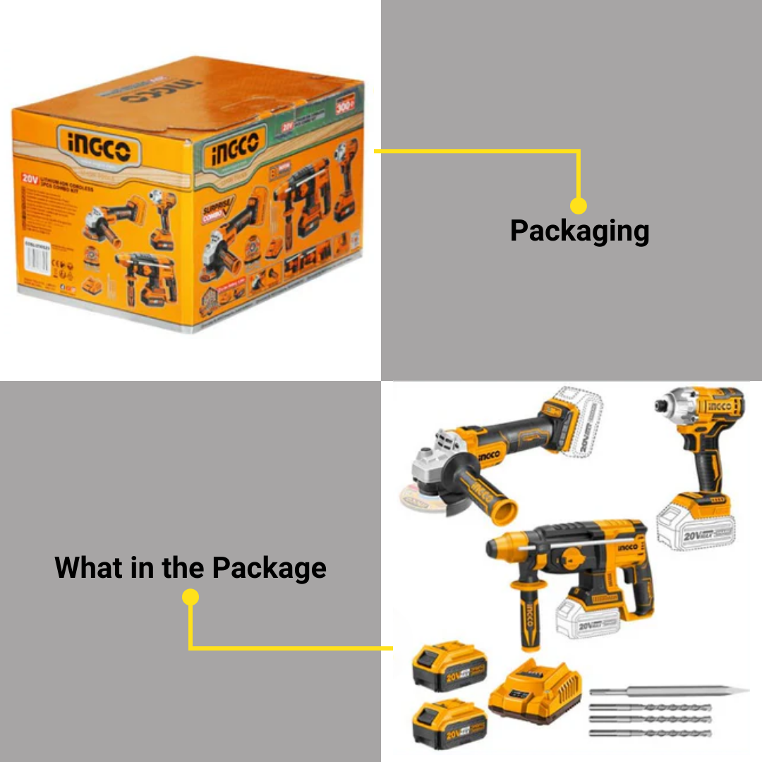 COSLI230520 INGCO 3 PC COMBO KIT