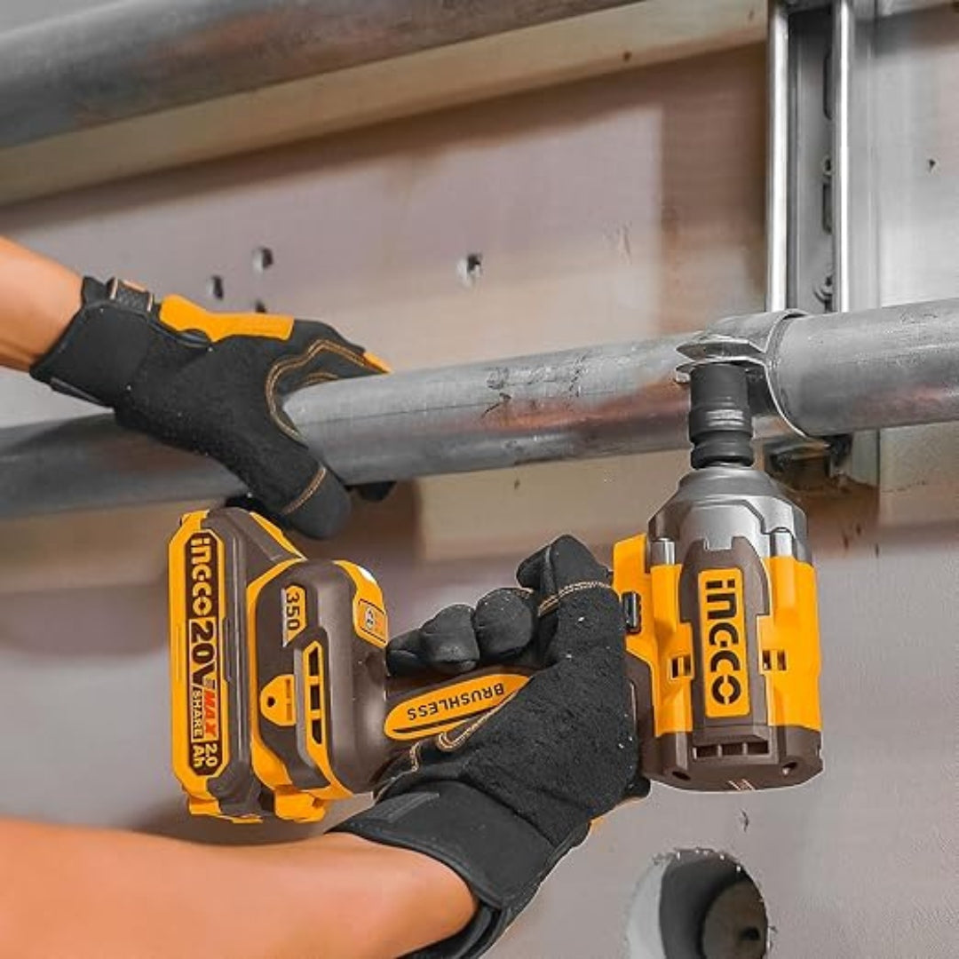 INGCO  20V Cordless Impact Wrench – 450Nm Electric Impact Gun - CIWLI203