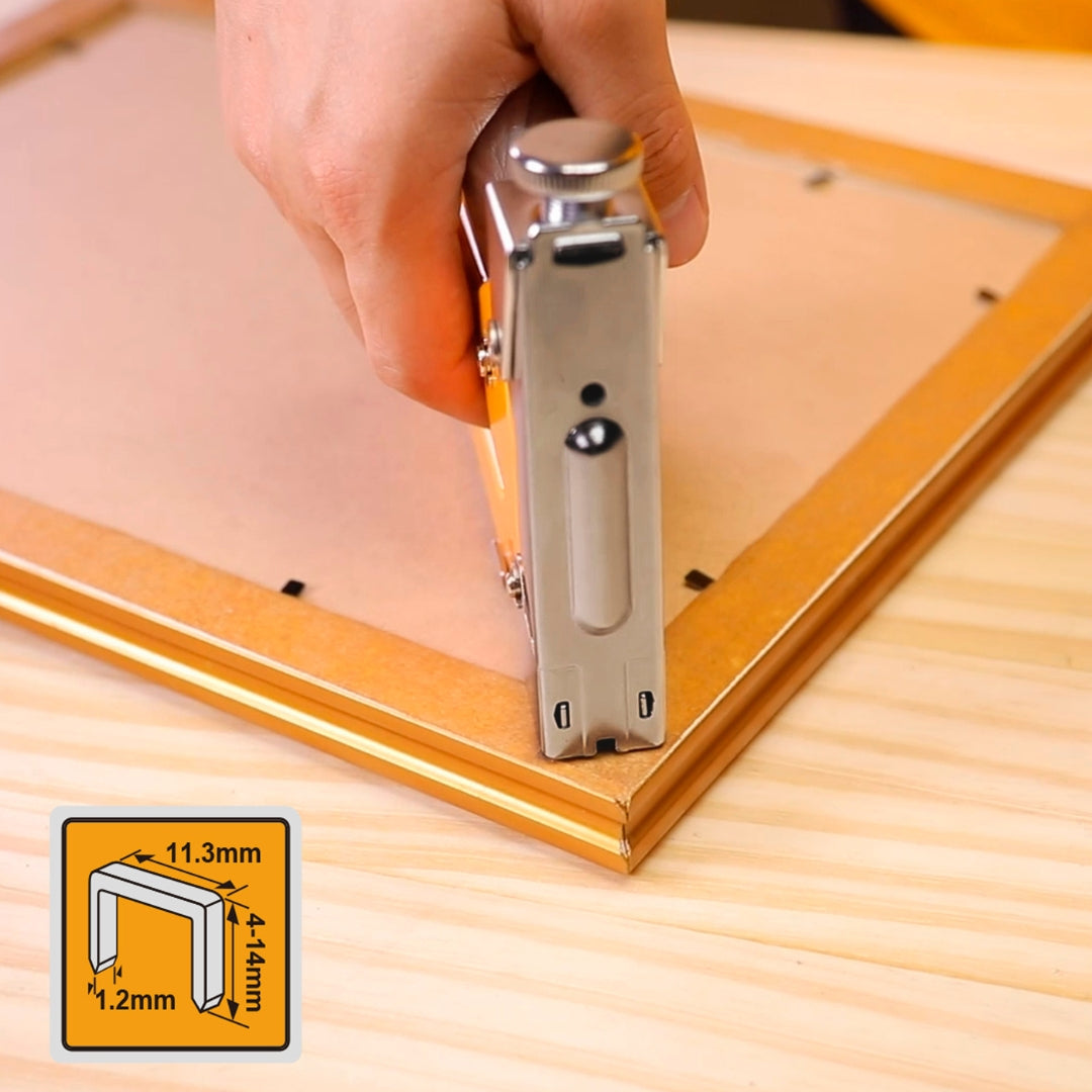 INGCO  3 in 1 Staple Gun – Heavy Duty Manual Stapler for Upholstery, Wood & DIY Use - HSG1405