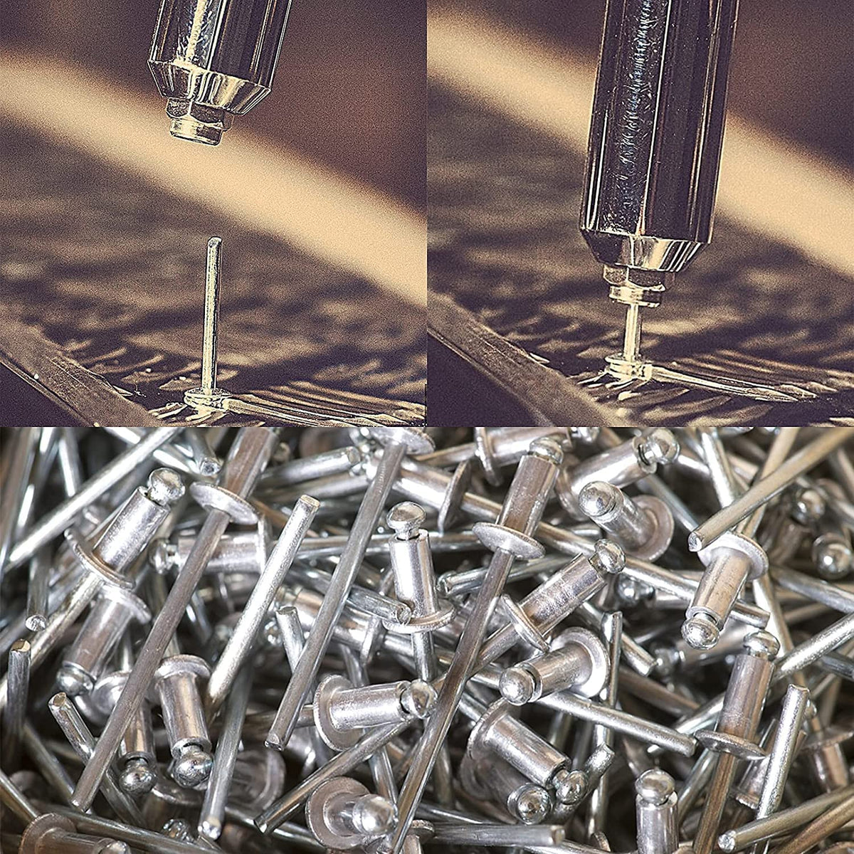Homdum Aluminium Blind Rivet - Metal POP Rivets for Riveting Gun/Riveter machine Pack of 100 Pieces. (4.0 x 12)