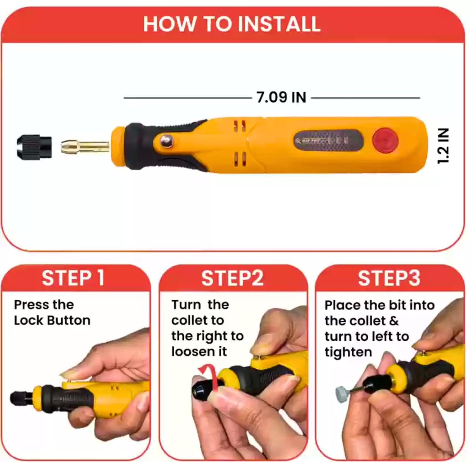 Homdum 4.2 Volt Mini Cordless Drill Machine Multipurpose Mini Rotary Die Grinder