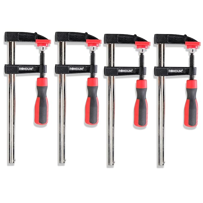 HOMDUM 8 INCH STEEL F CLAMP PACK OF 4 PC