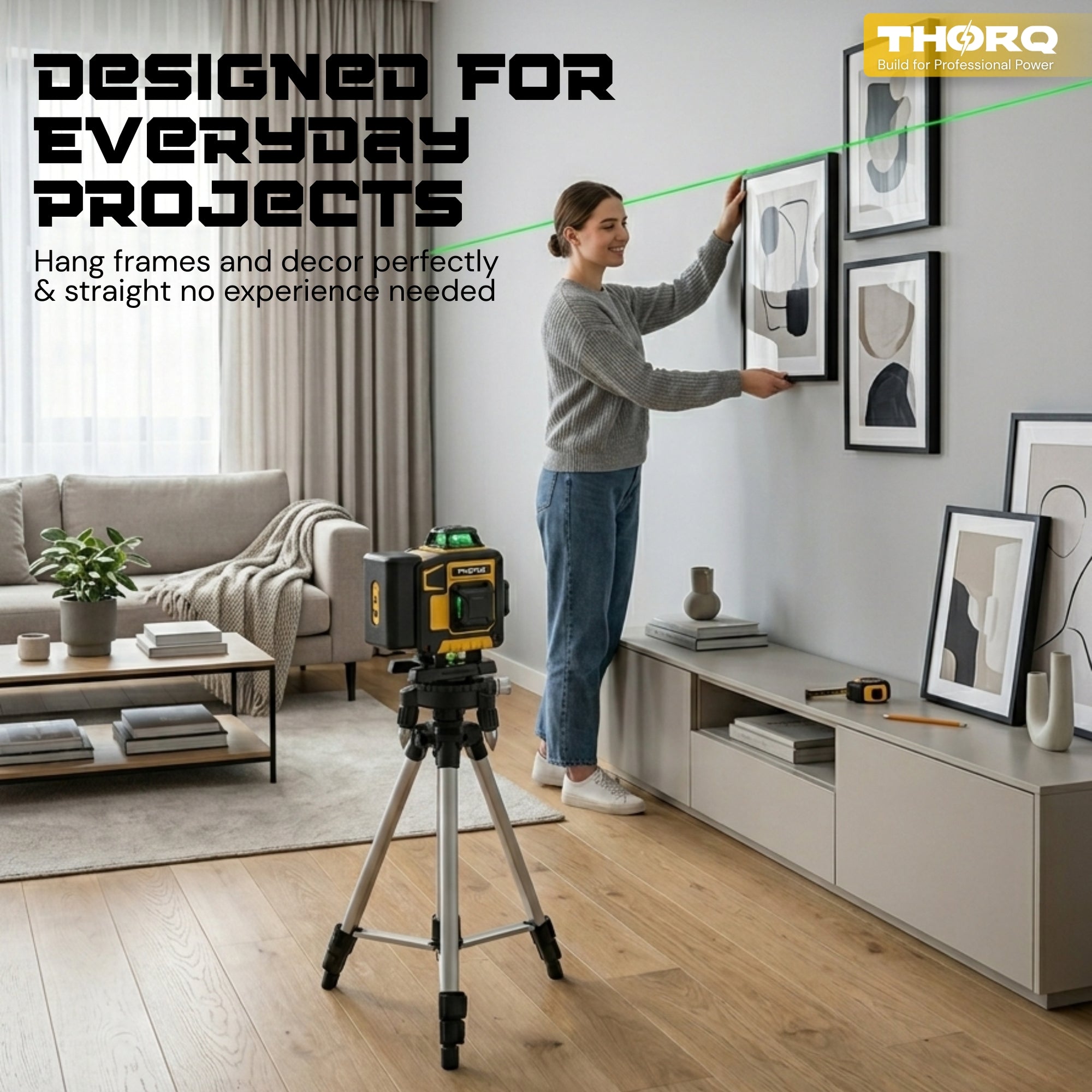 16 Line Laser Level 360 Self Leveling | 4x360° 4D Green Cross Line Laser