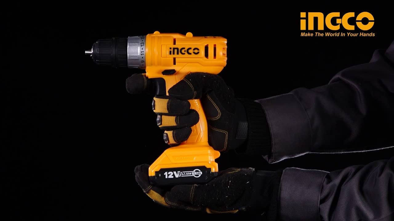 INGCO CDLI1211 12V Cordless Drill Pistol Grip Drill (10 mm Chuck Size)