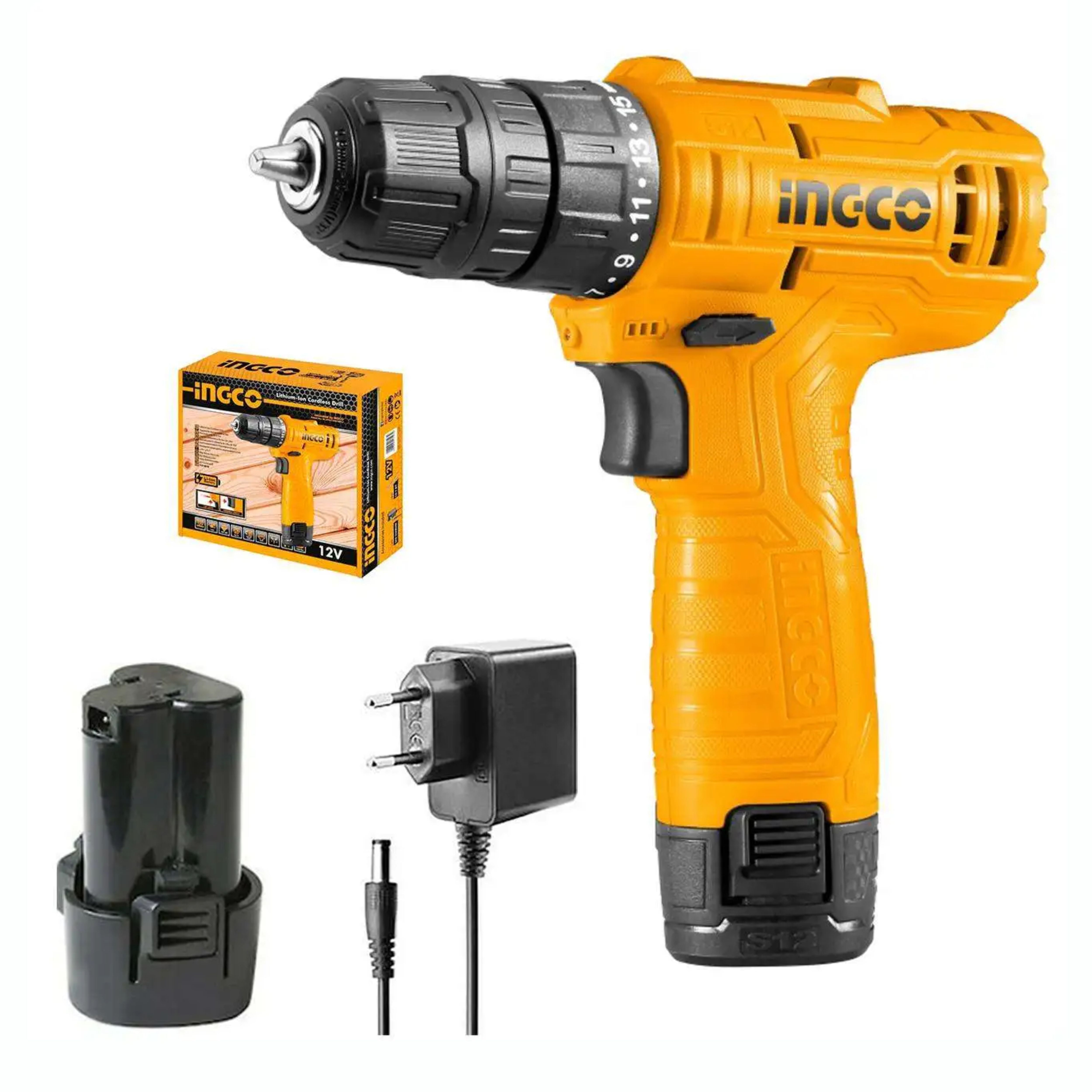 Ingco CDLI12415 12V 1.3Ah S12 Li-ion Cordless Drill Driver