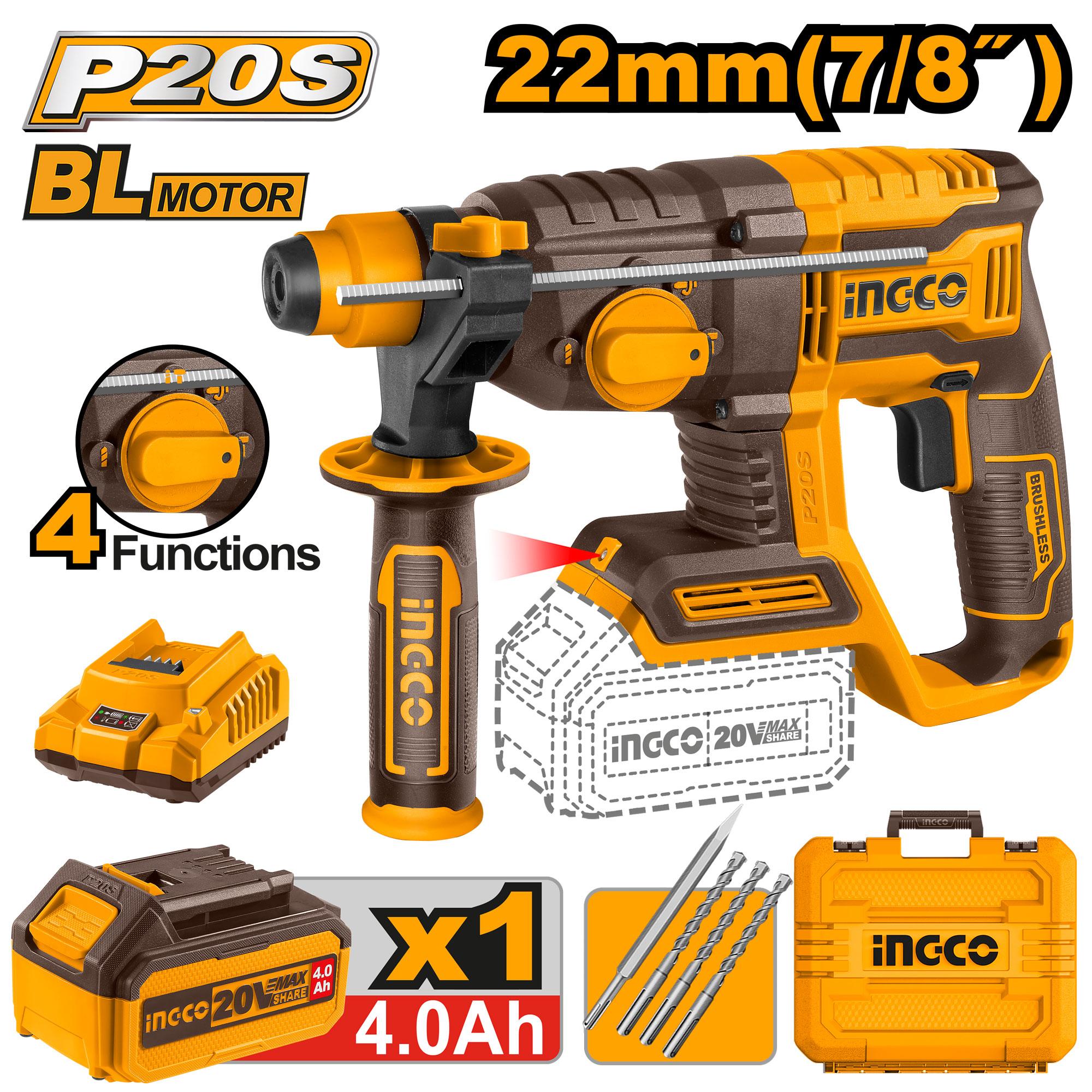 CRHLI202081 INGCO CORDLESS ROTARY HAMMER