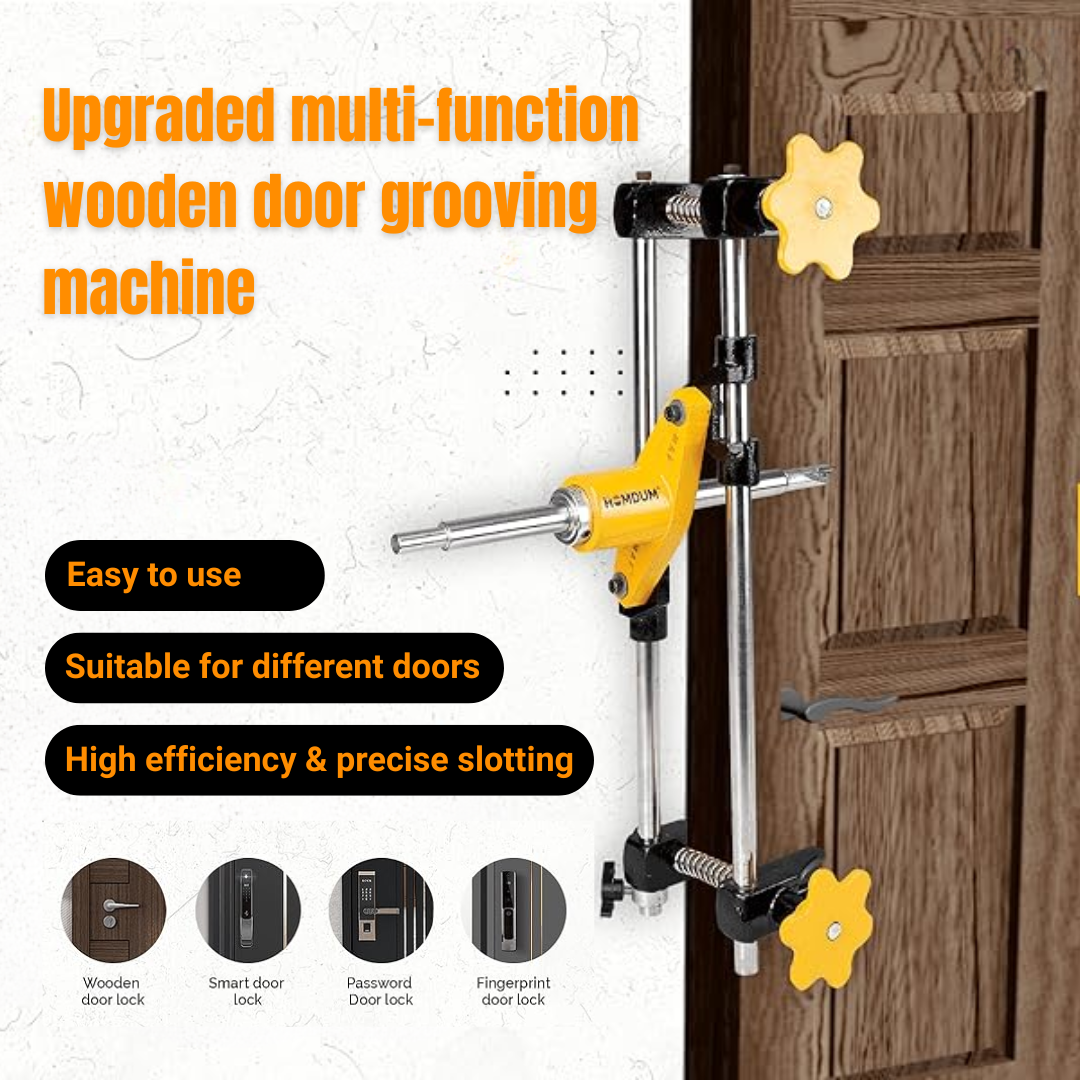DOOR MORTISER JIG LOCK GROOVING HOLE SAW ATTACHMENT