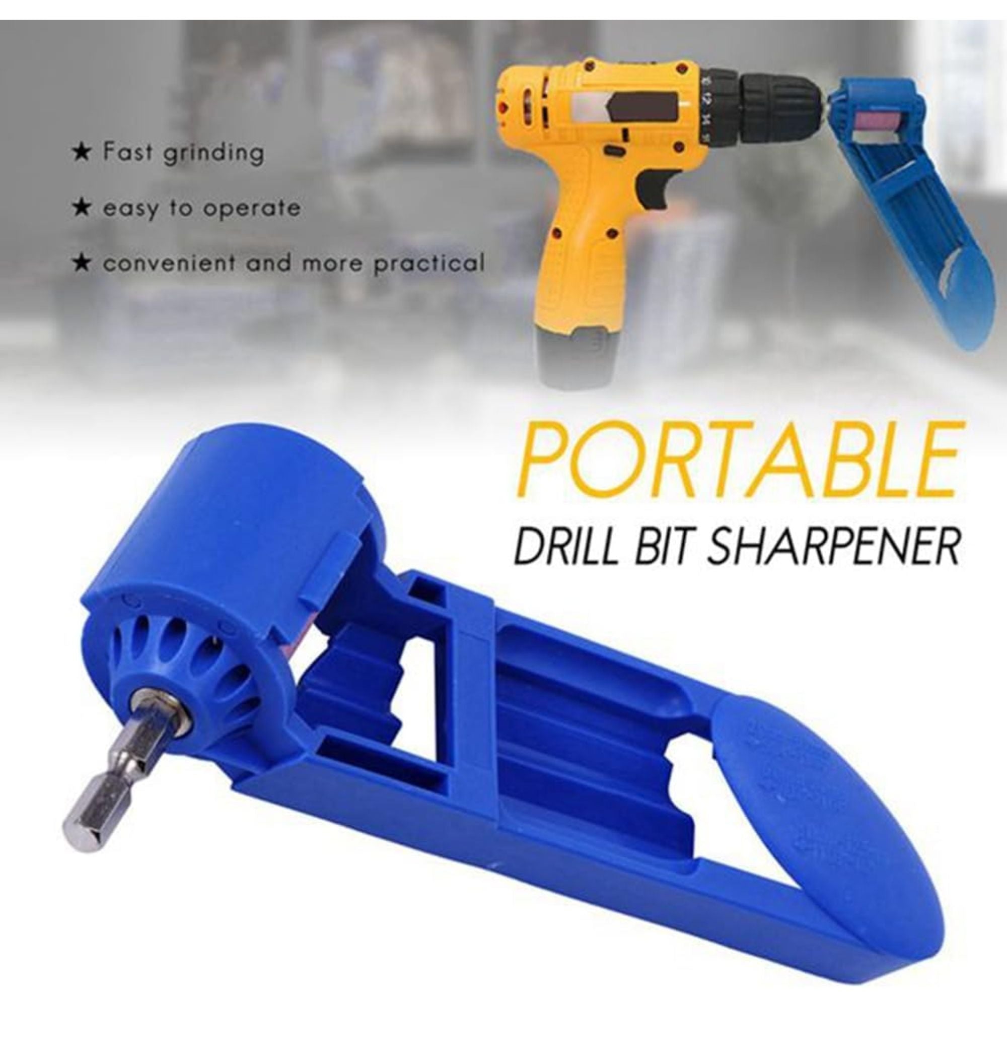 Homdum Drill Bit Sharpener Portable Drill Sharpener Tool Straight Shank Twist Drill Grinder Sharpening Machine (Size- 2.0-12.5mm)