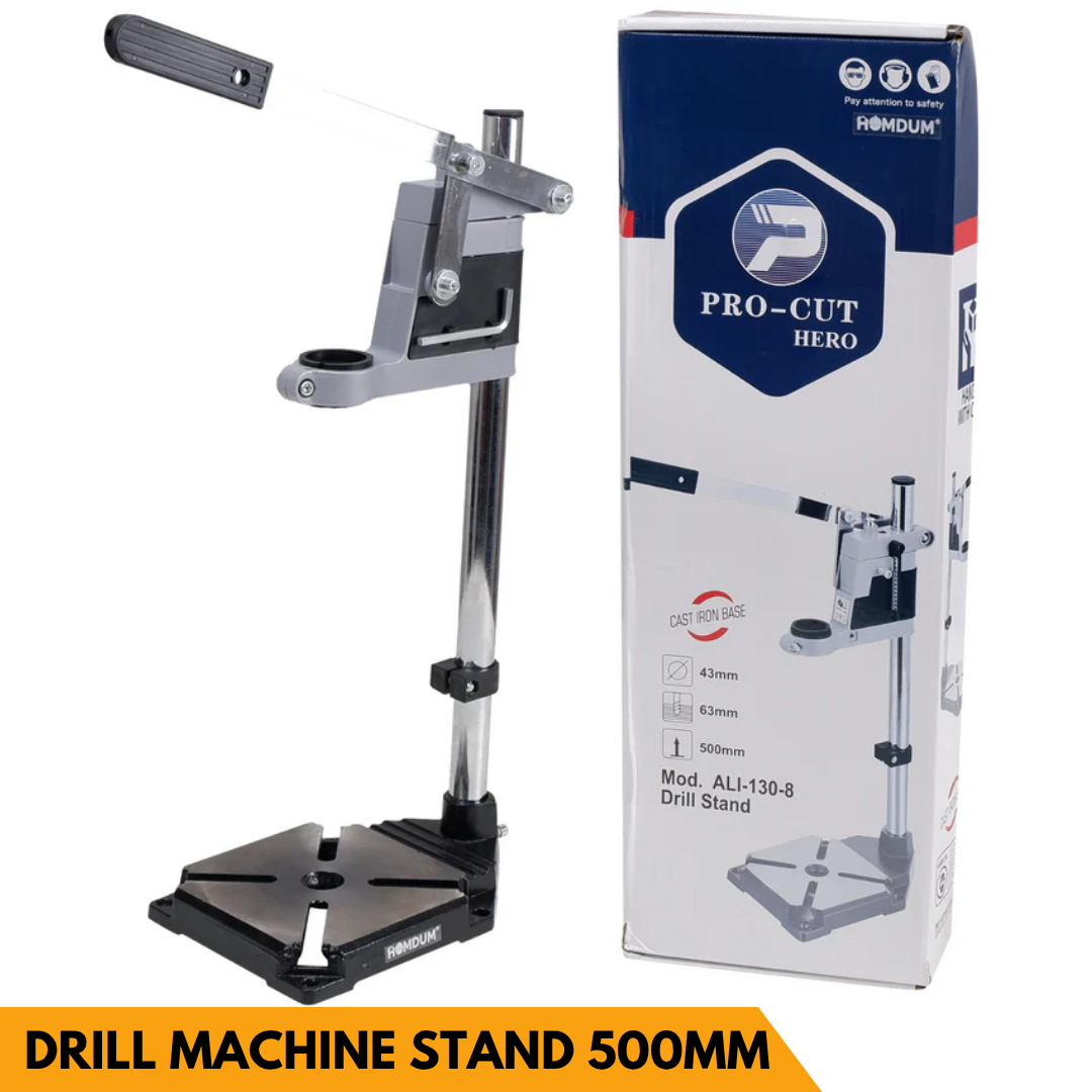 Drill Machine Stand 500mm- Heavy Cast Iron Base