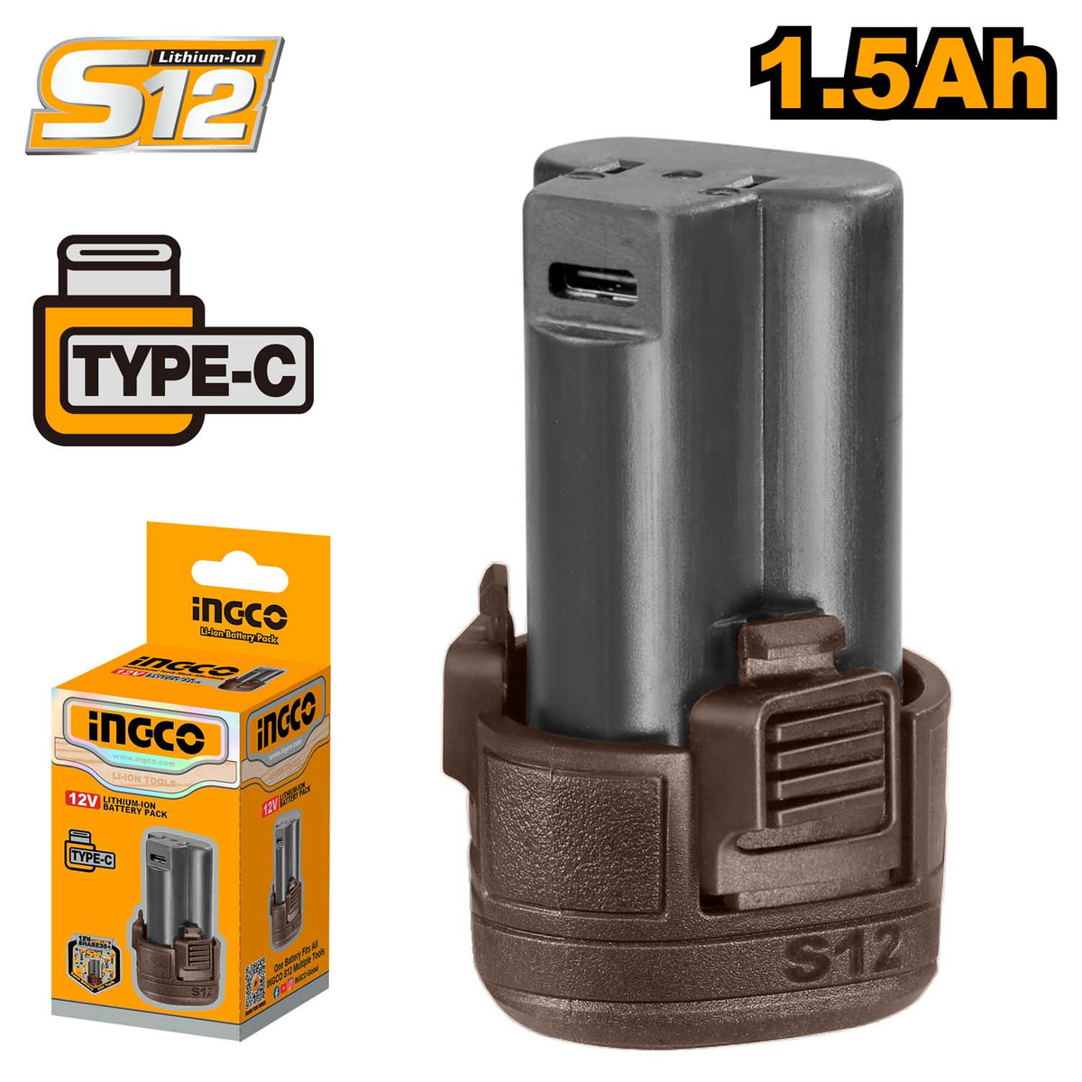 Ingco 12V Lithium-Ion battery pack - FBLI12153