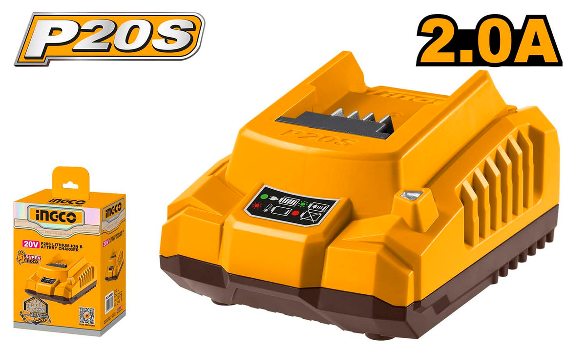 INGCO P20S 20V 2A  Fast intelligent charger - FCLI2001