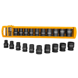 INGCO 10 Pcs 1/2 inch DR. Impact Socket Set, HKISSD12101