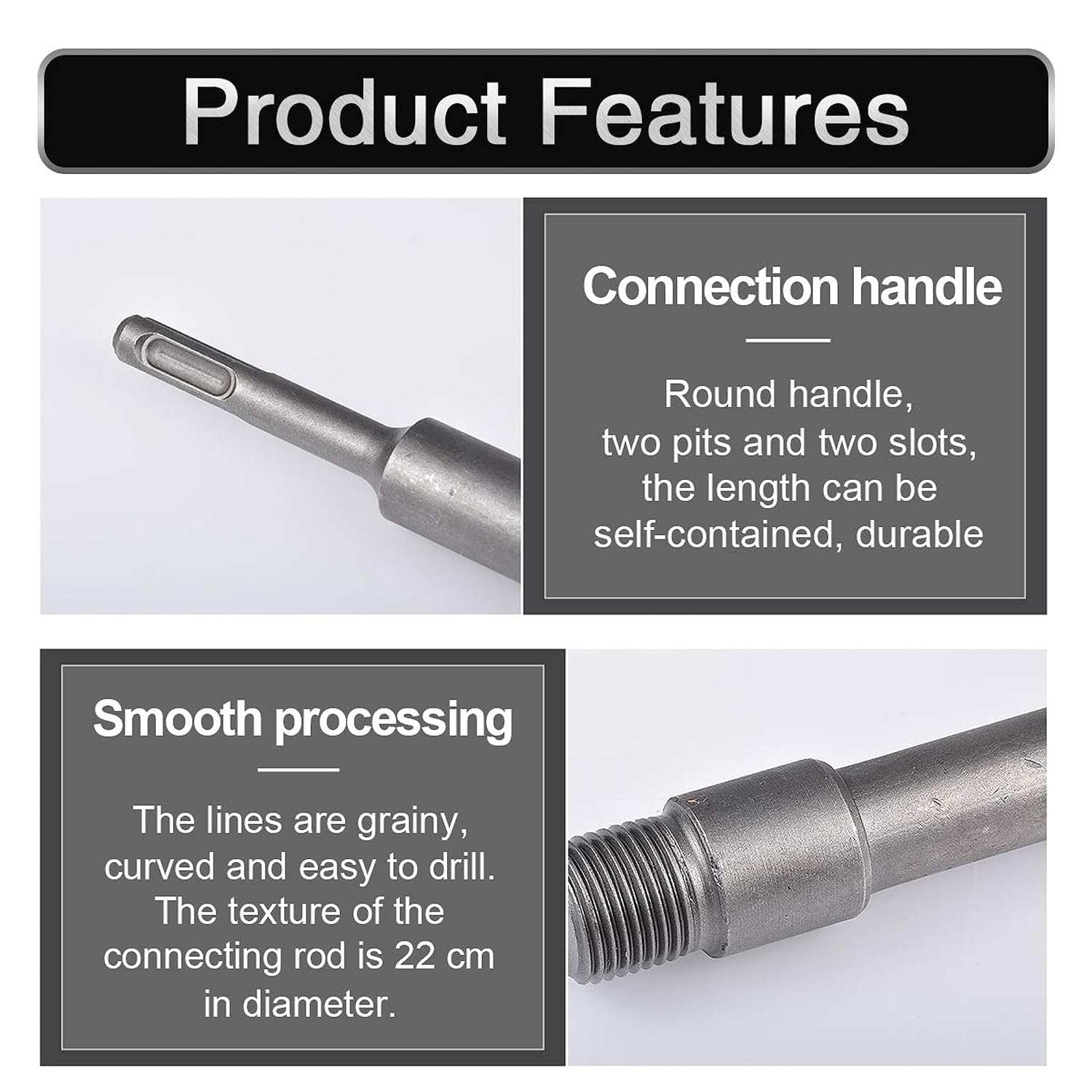 HOMDUM Concrete Hole Saw Drill Bit Set 40MM for Cement, Brick, Stone