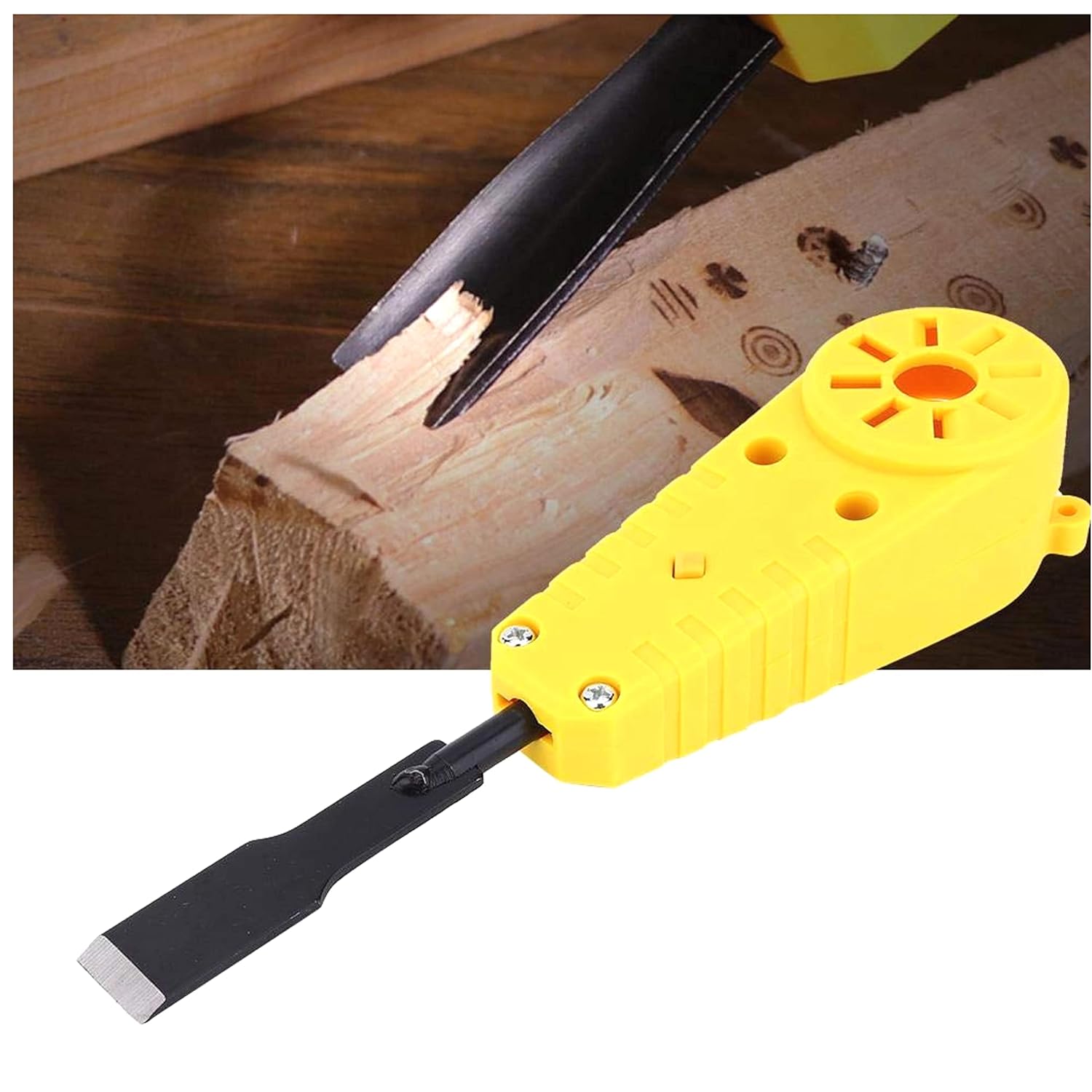 HOMDUM Wood Carving Electric Chisel Attachment for 4" Angle Grinder - Efficient Woodworking Tool for Polishing, Grinding, and Cutting