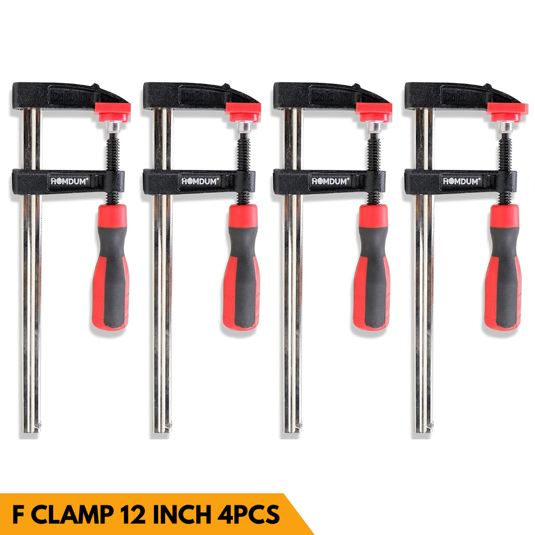 HOMDUM 12 INCH STEEL F CLAMP PACK OF 4 PC