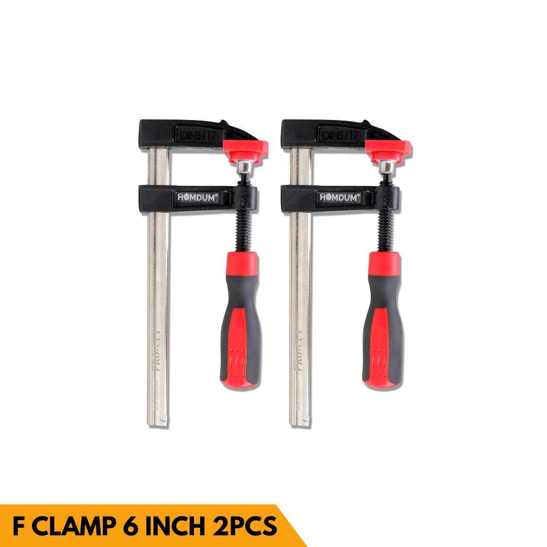 HOMDUM 6 INCH STEEL F CLAMPS PACK OF 2