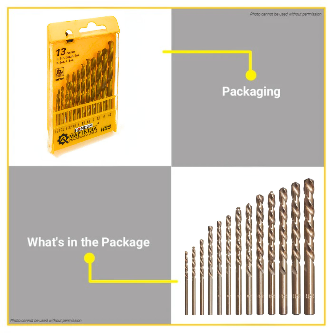 HSS DRILL BIT SET 13 PCS