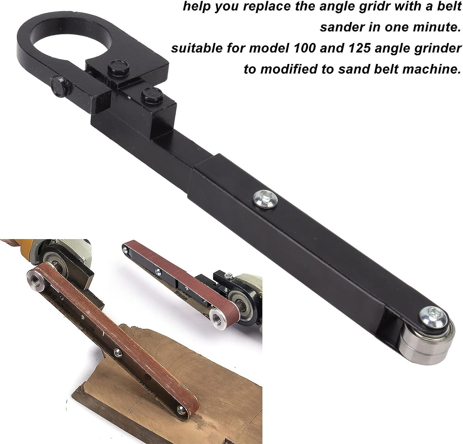 Electric Belt Grinder Belt Sander Attachment For Angle Grinder Modified Sand Belt Machine Pipe Belt Sander Polisher Belt Sanders Suitable for Model 100 Angle Grinder