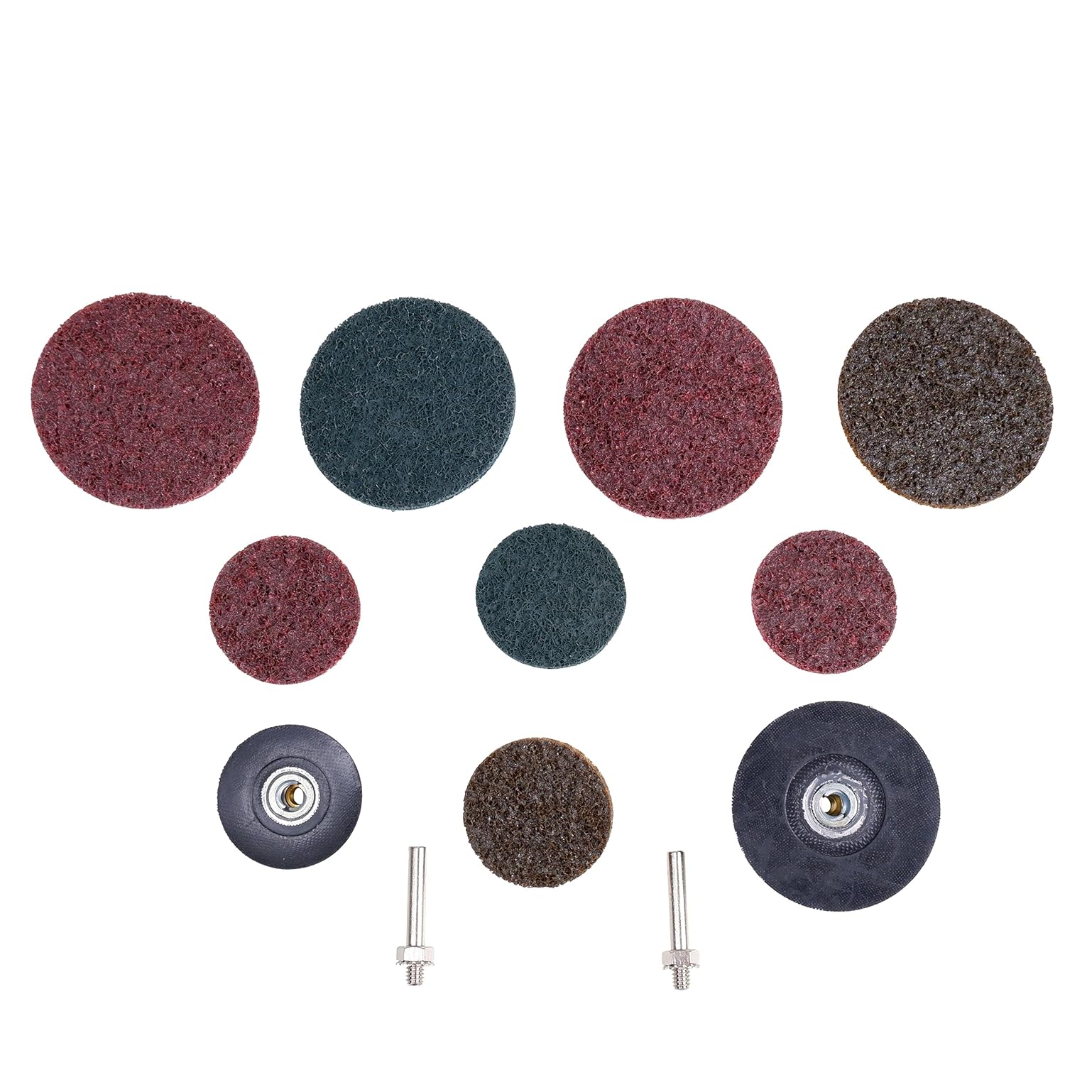 Homdum Fiber Disc Sanding Kit Assortment 2"and 3" For Die Grinder And Drill Machine Shank 1/4" 40,100,180 Grite