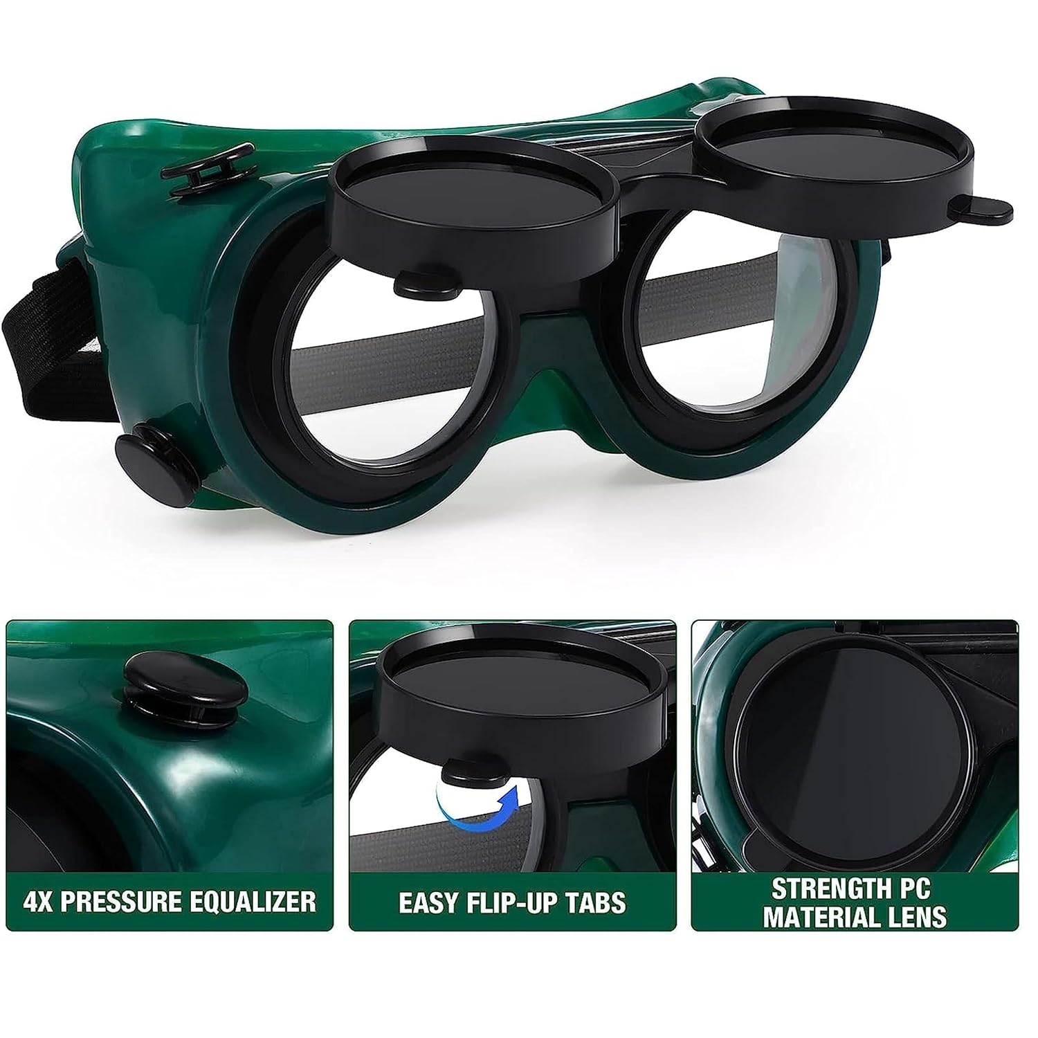 Homdum Welding Safety Goggle with Dark Flip Lens