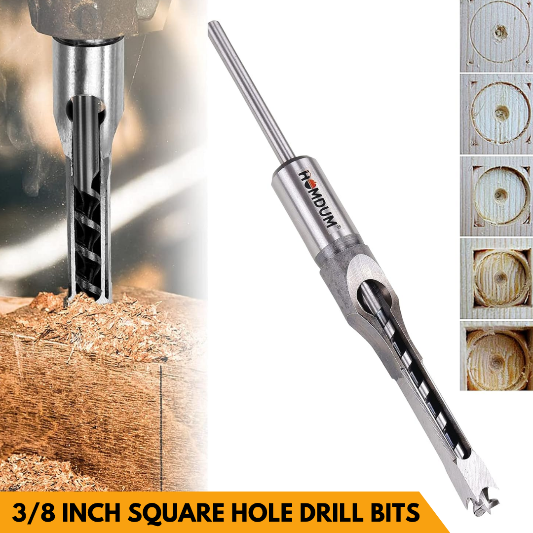 Homdum 3/8 inch Square hole drill bits
