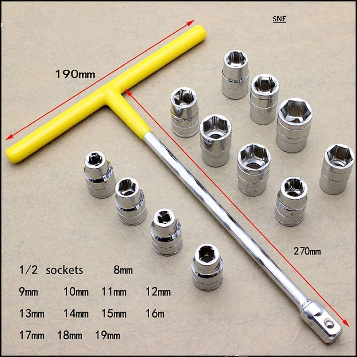 Homdum T Shaped Handle Wrench Spanner set 