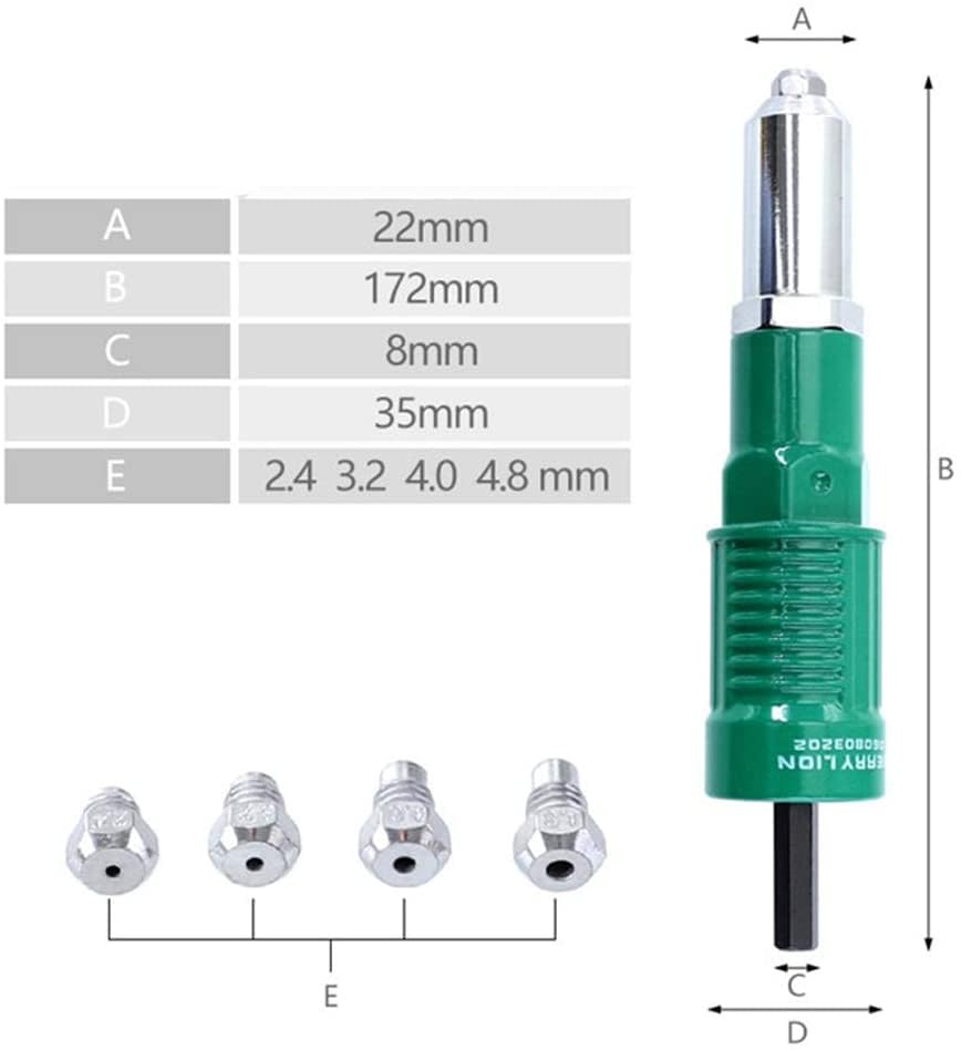 Homdum electric riveter conversion connector attachment f