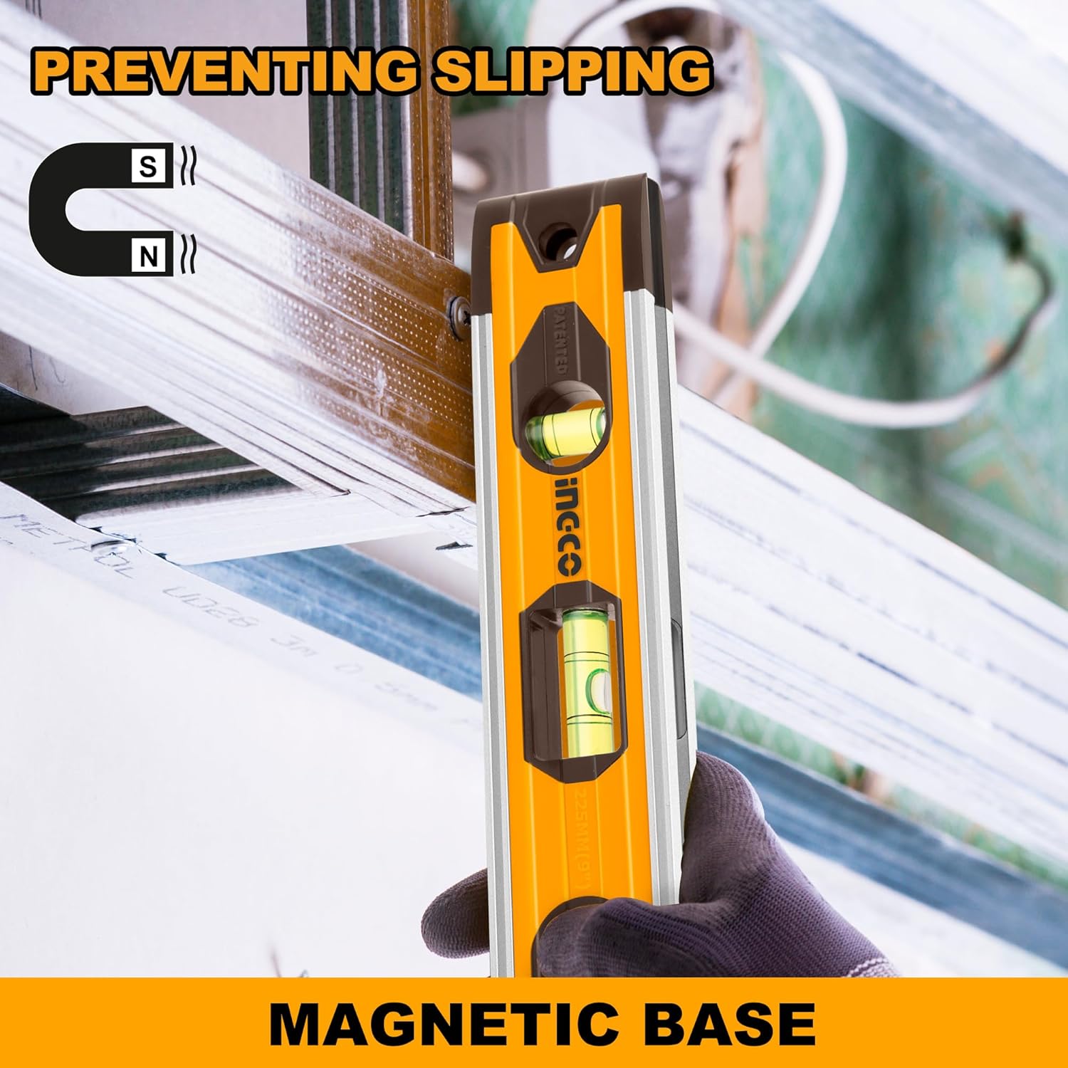 INGCO Magnetic Mini Spirit Level 