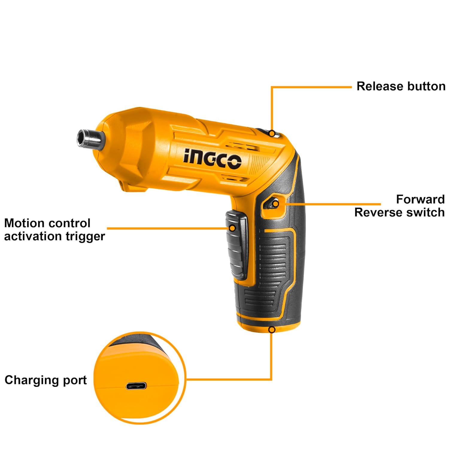 INGCO 4V Electric Cordless Screwdriver,