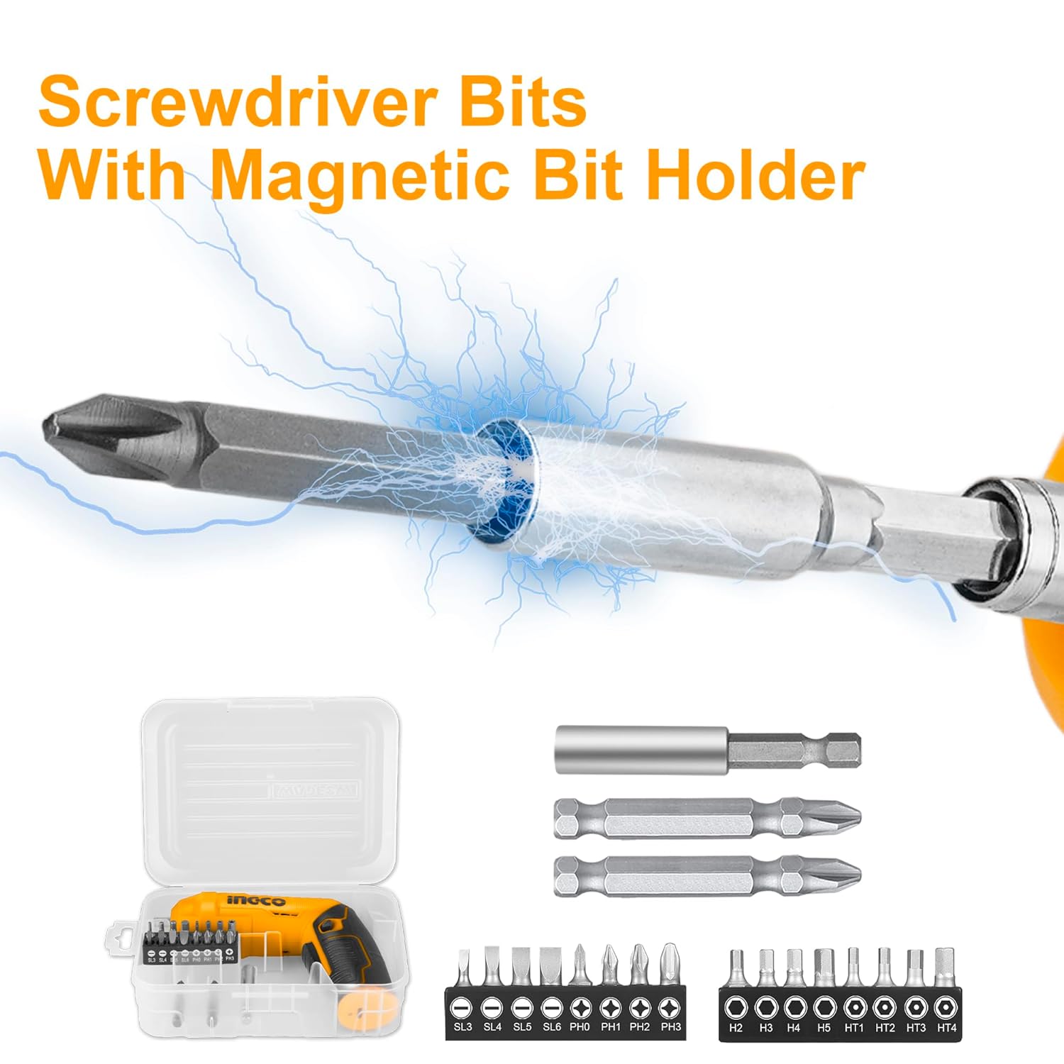 INGCO 4V Electric Cordless Screwdriver,