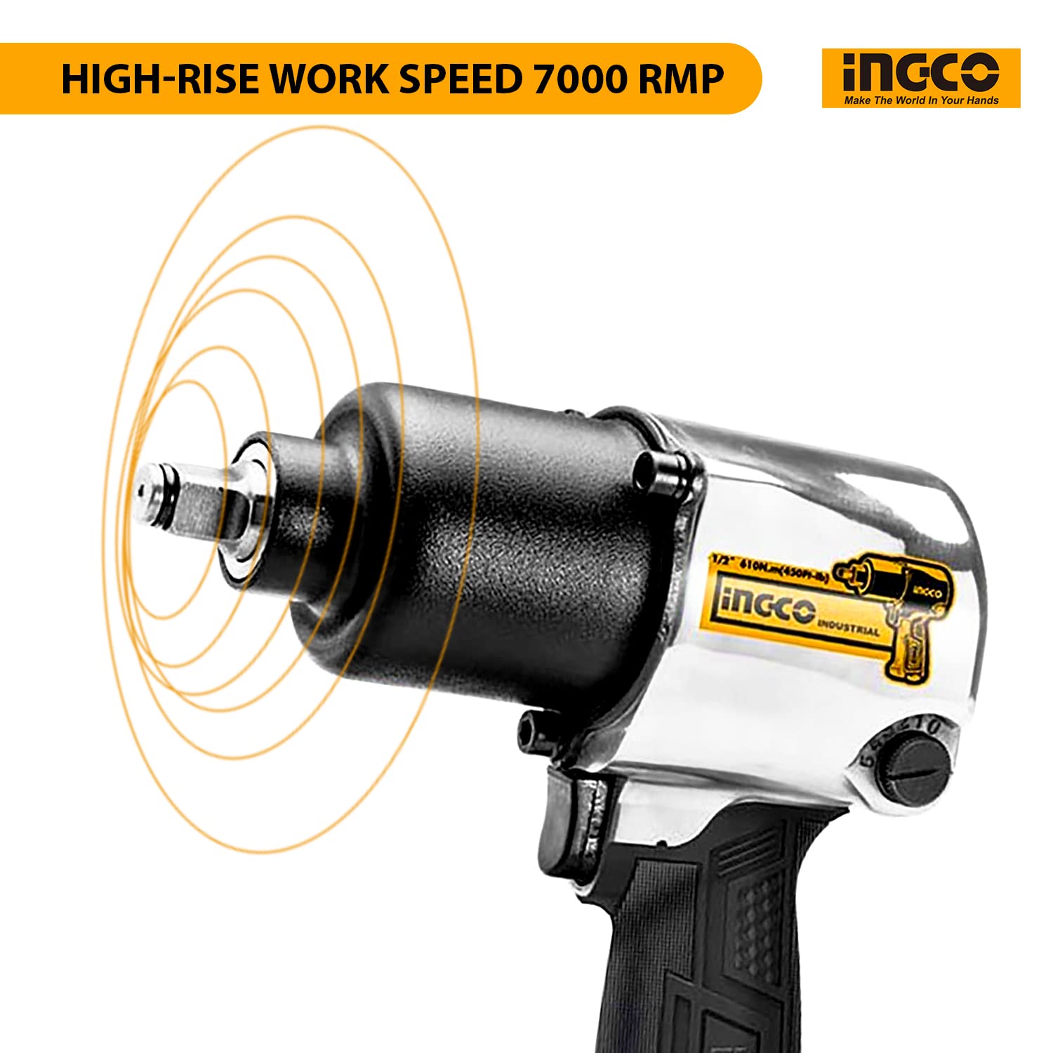 INGCO Air Impact Wrench 1/2" Drive (AIW12562)