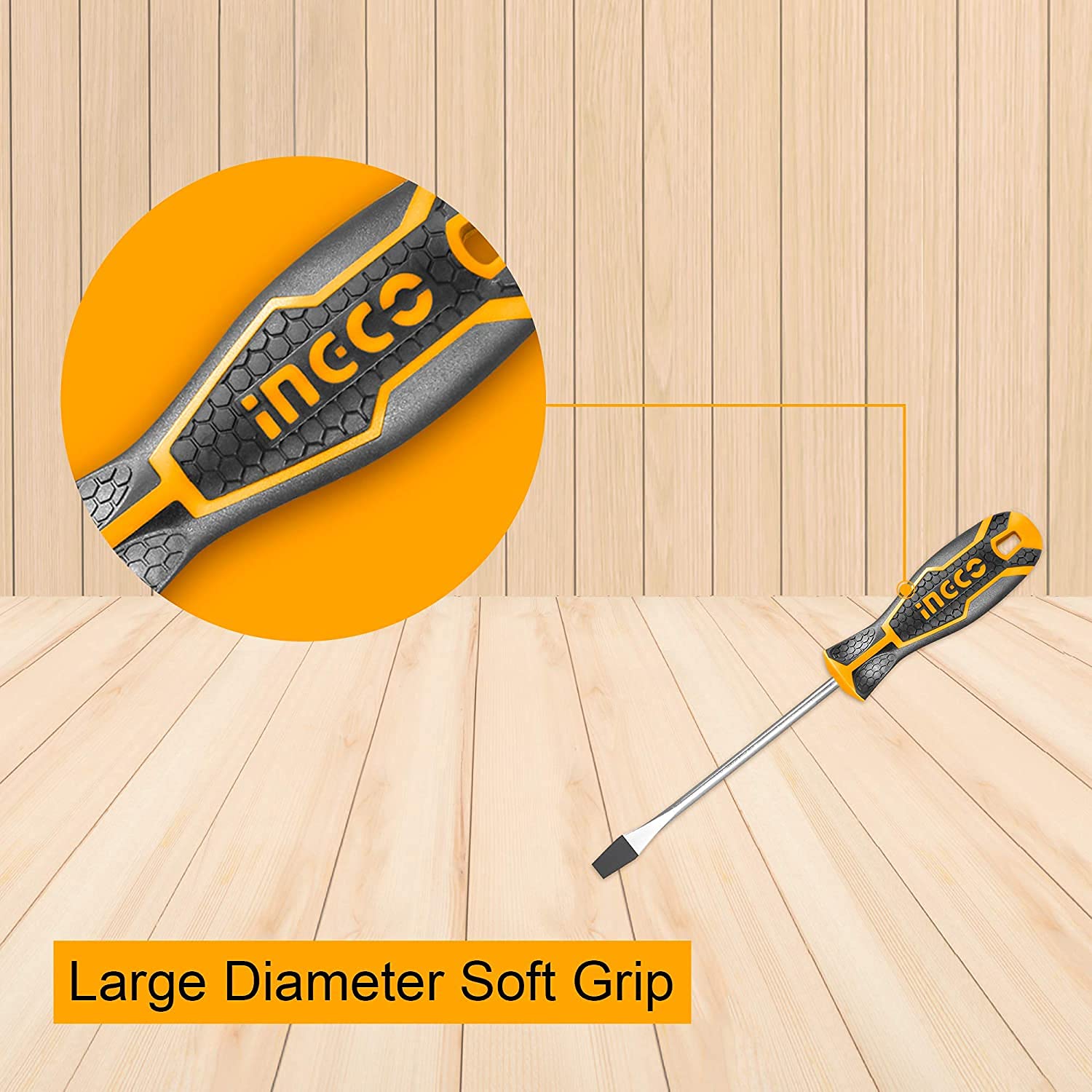 INGCO HKSD0628 6 pcs Round Blade Screwdriver set 