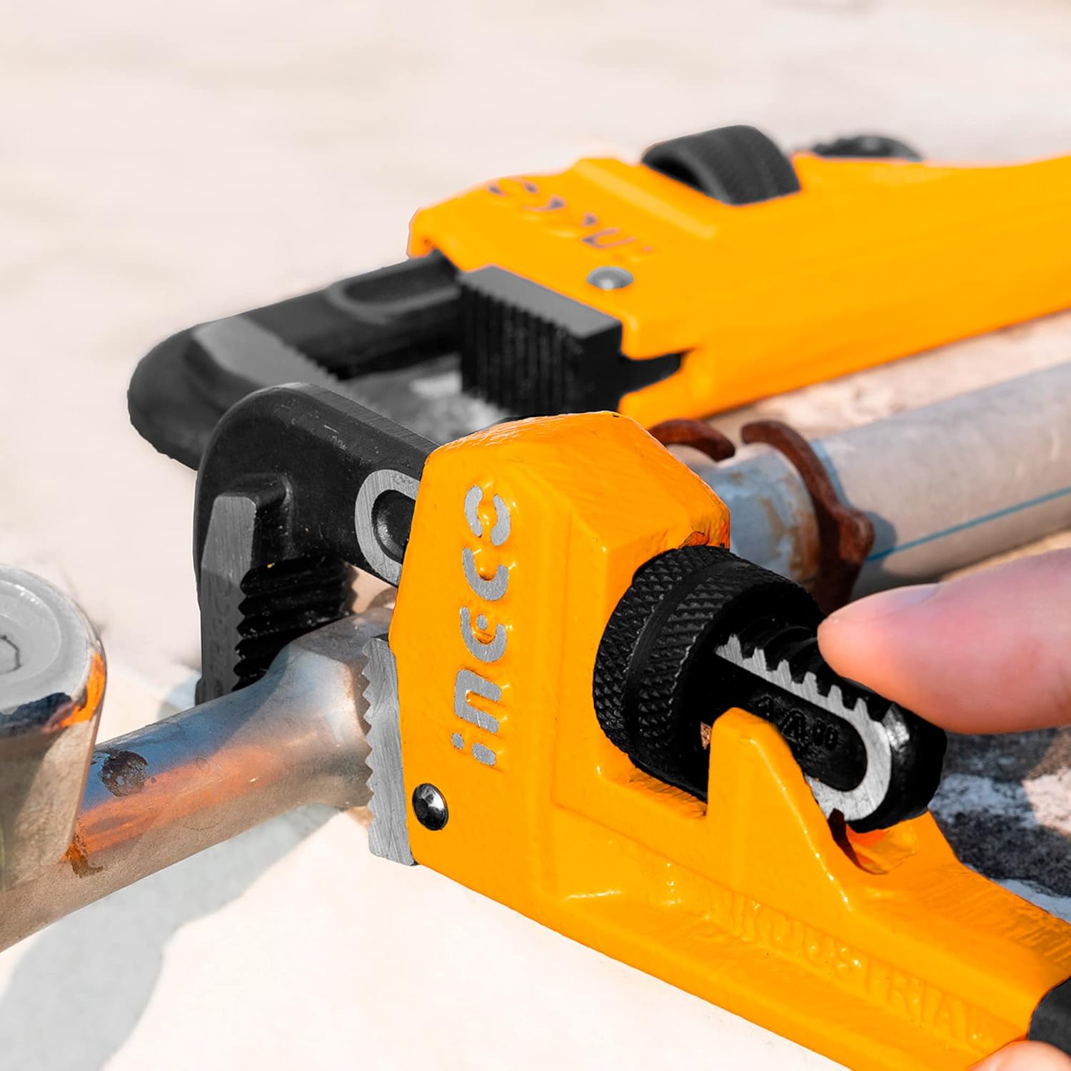 Ingco Premium Quality Soft Grip Pipe wrench