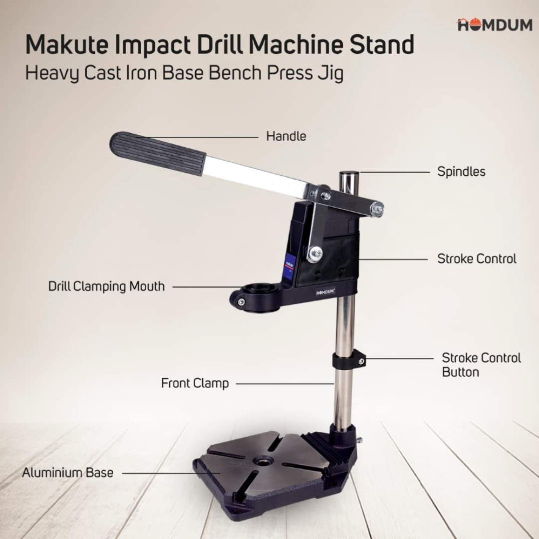 Impact Drill Machine Stand Heavy Cast Iron Base