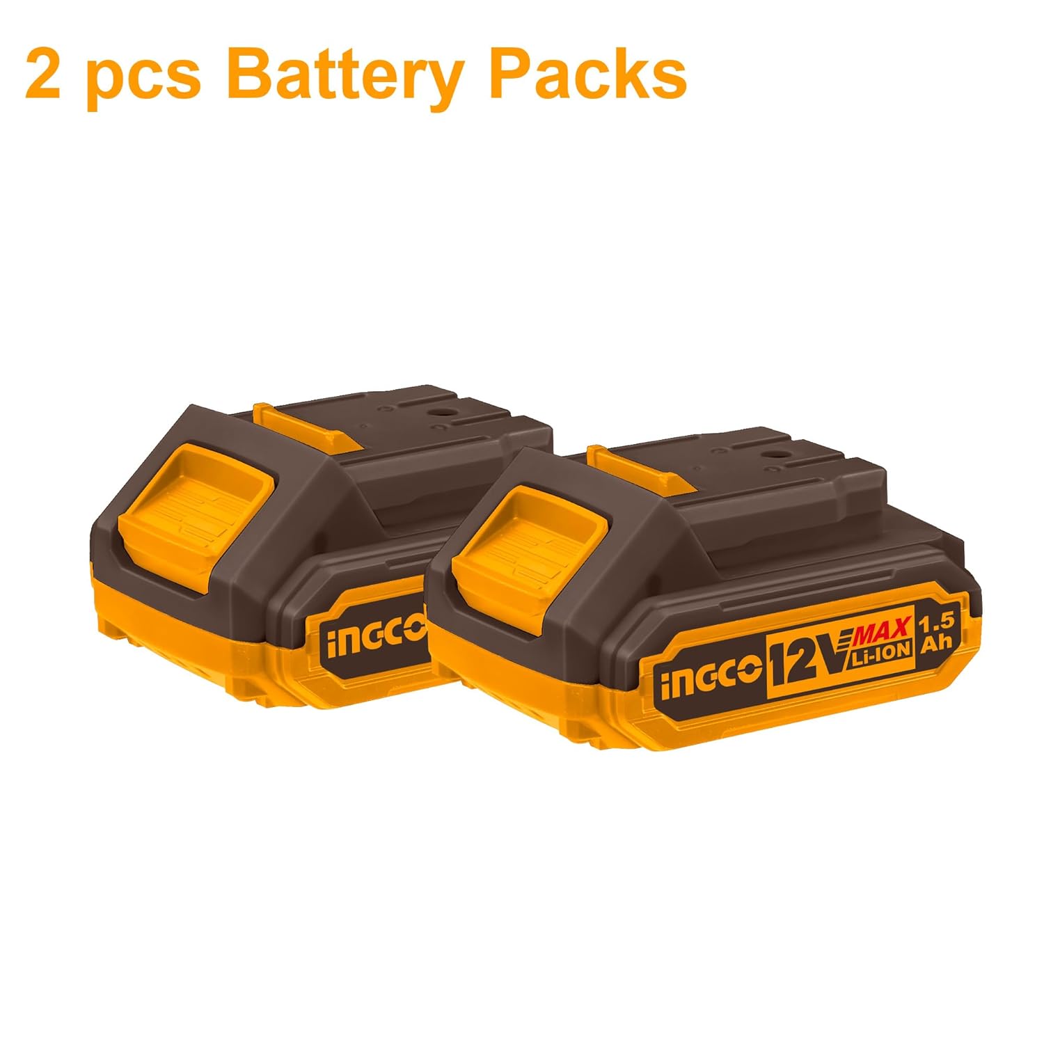 Ingco 12V Cordless Drill With 2 Pcs Batteryies, Charger, Plastic Chuck, 1 Pcs Drill Bit, 25Nm, 1500 Rpm, 0.8-10Mm, 5+1 Torque, Variable Speed, Led, Yellow,Brown CDLI1228