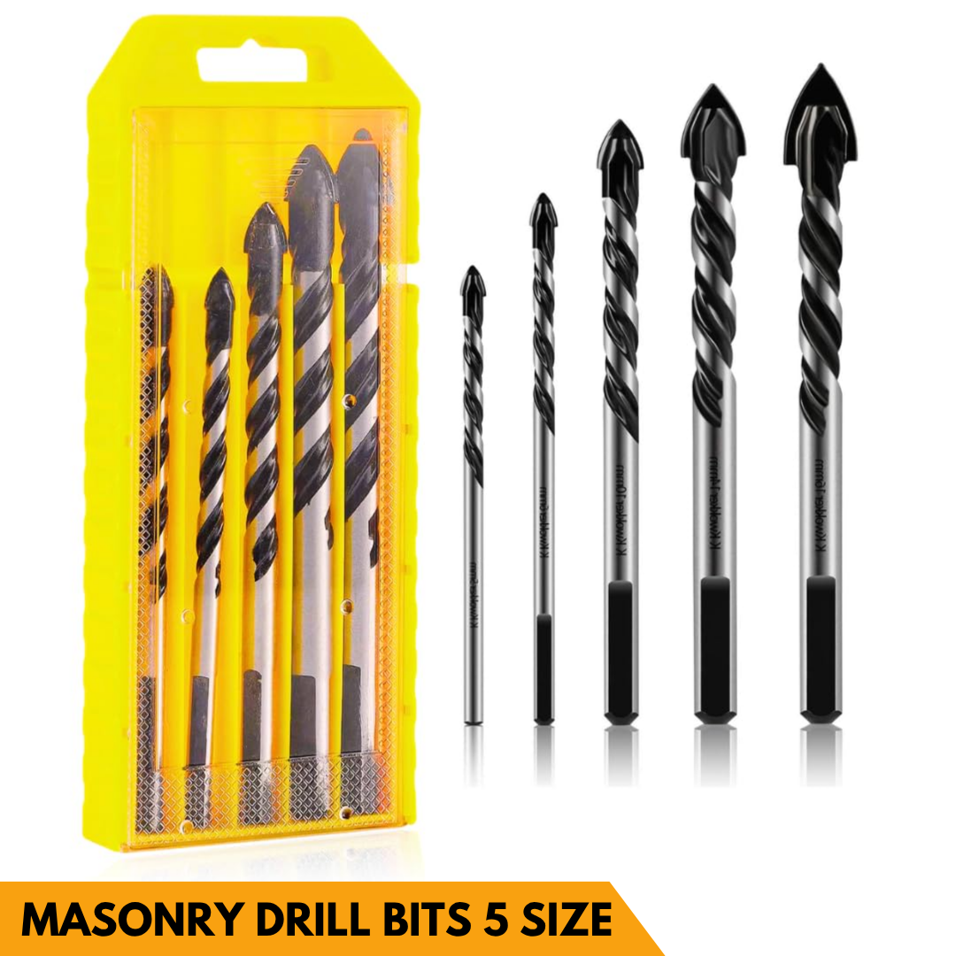 MASONRY DRILL BITS 5 SIZE