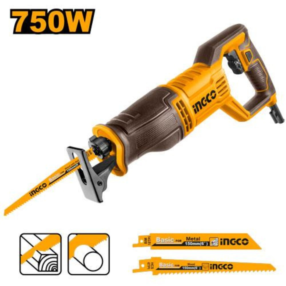 INGCO 750W Reciprocating Saw for Wood & Metal Cutting -  RS7508