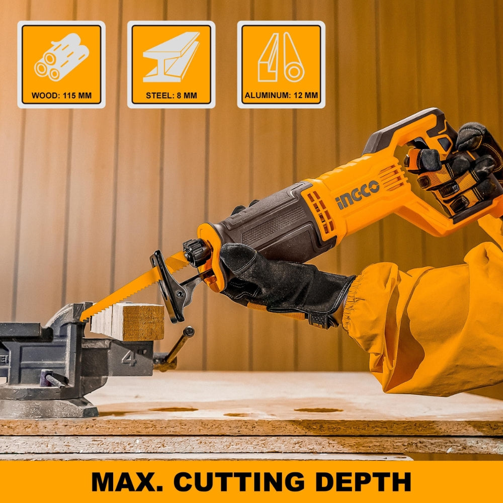 INGCO 750W Reciprocating Saw for Wood & Metal Cutting -  RS7508